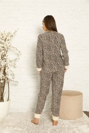 Kadın Pijama Takımı Polar Yumuşacık Soft Kış Ev Giyimi Malu94 MALU94
