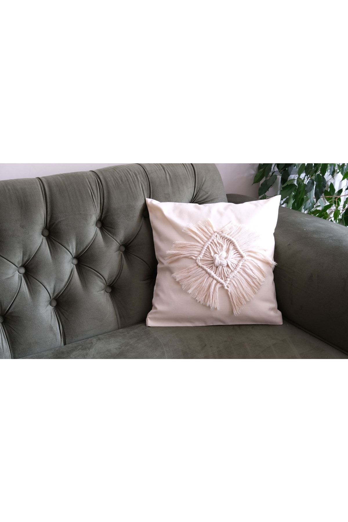 Ezo Home Makrome Dekoratif 2'li Kırlent - Yastık - Graceful 40x40 Cm ZO8822