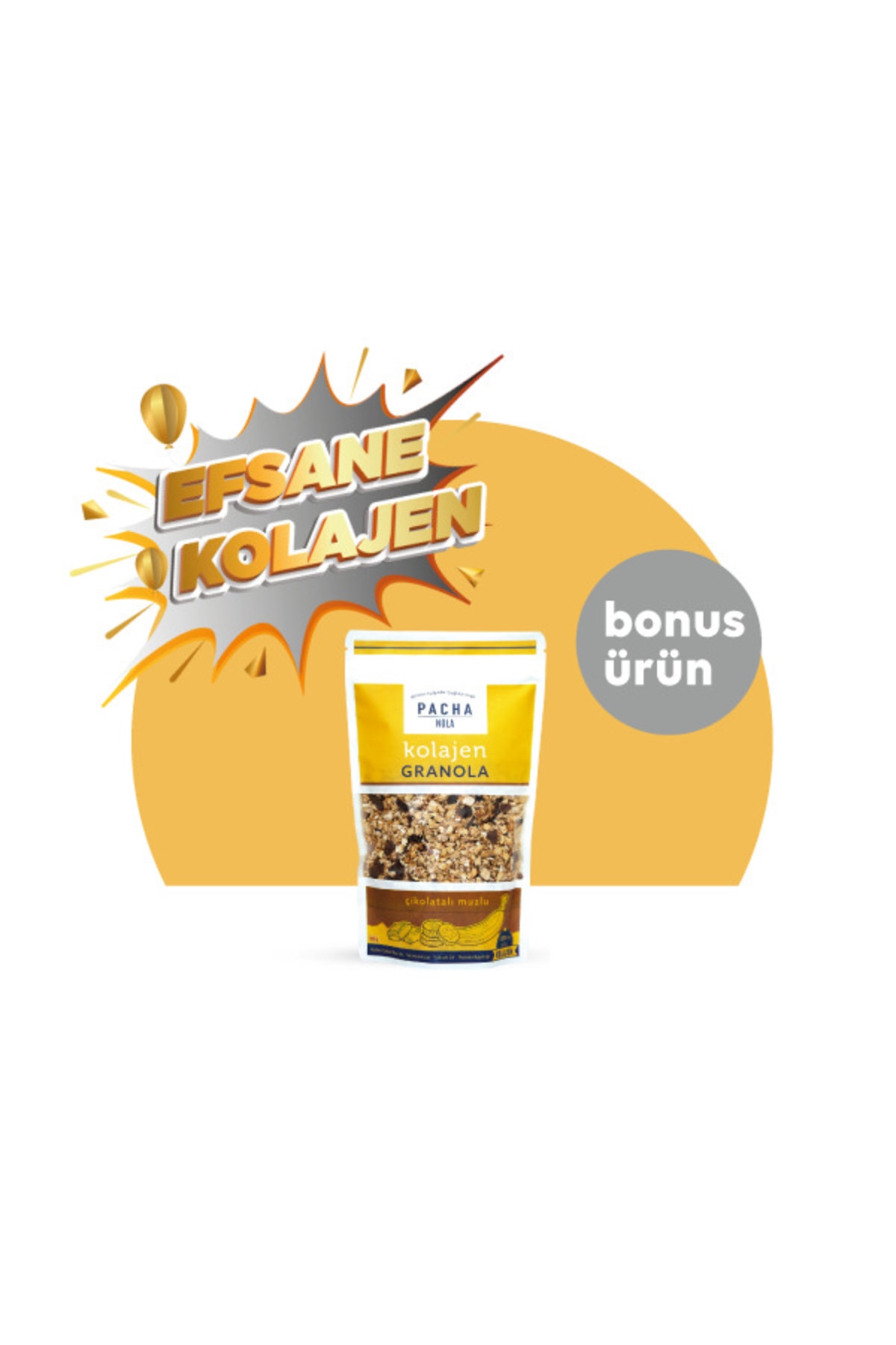 PACHA Efsane Kolajen - Çikolatalı Muzlu Granola (100GR)