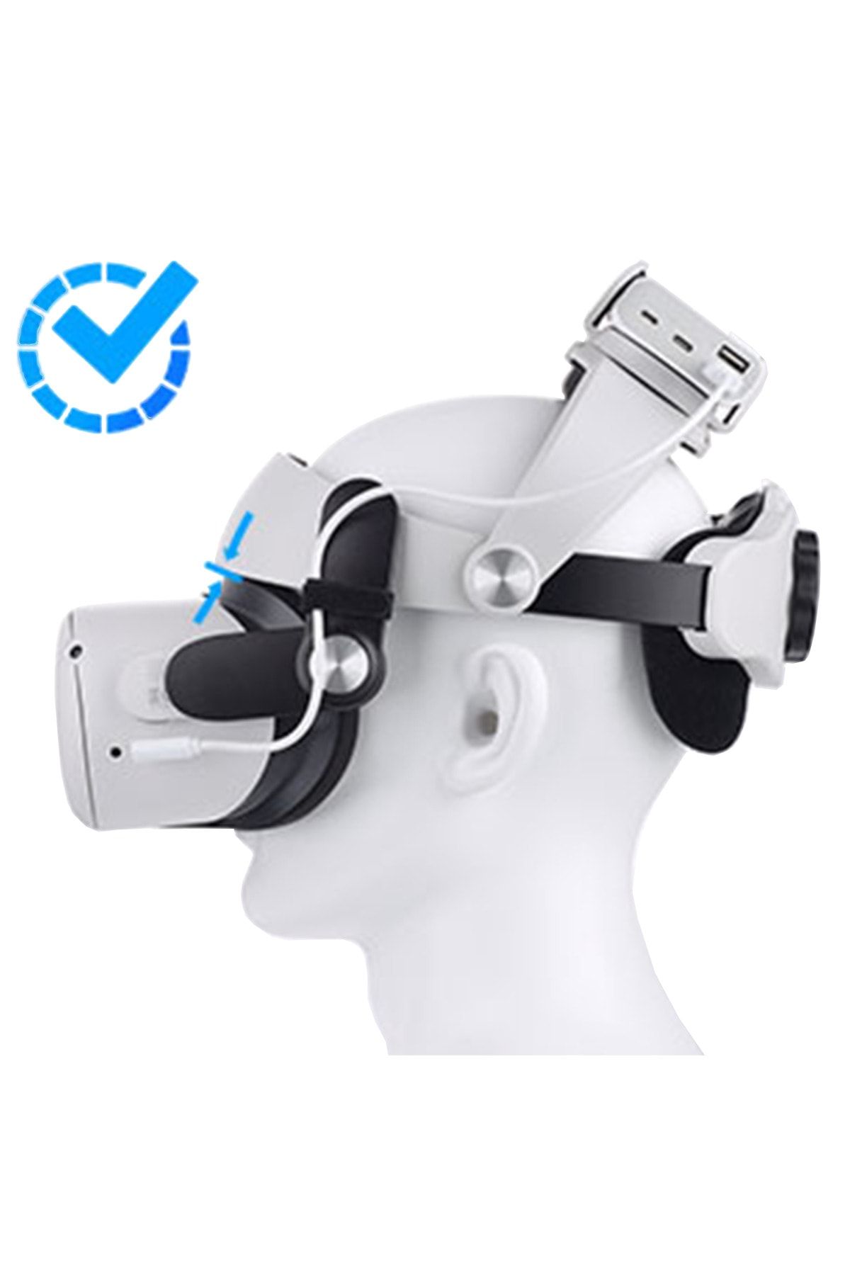 MACROBOT Meta / Oculus Quest 2 Uyumlu Powerbank Taşıma Destekli Elit Başlık Kayışı