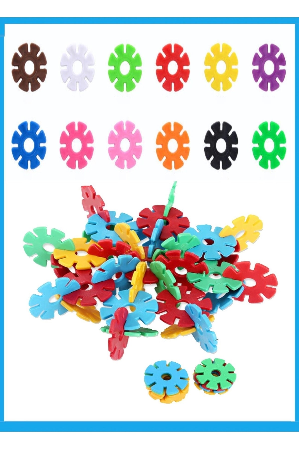 Hyd 300 Parça Yaratıcı Diskler Stem Eğitimi Uyumlu Kilitli Diskler Eğitici Oyuncak Seti fotoğrafı 3 (önizleme)