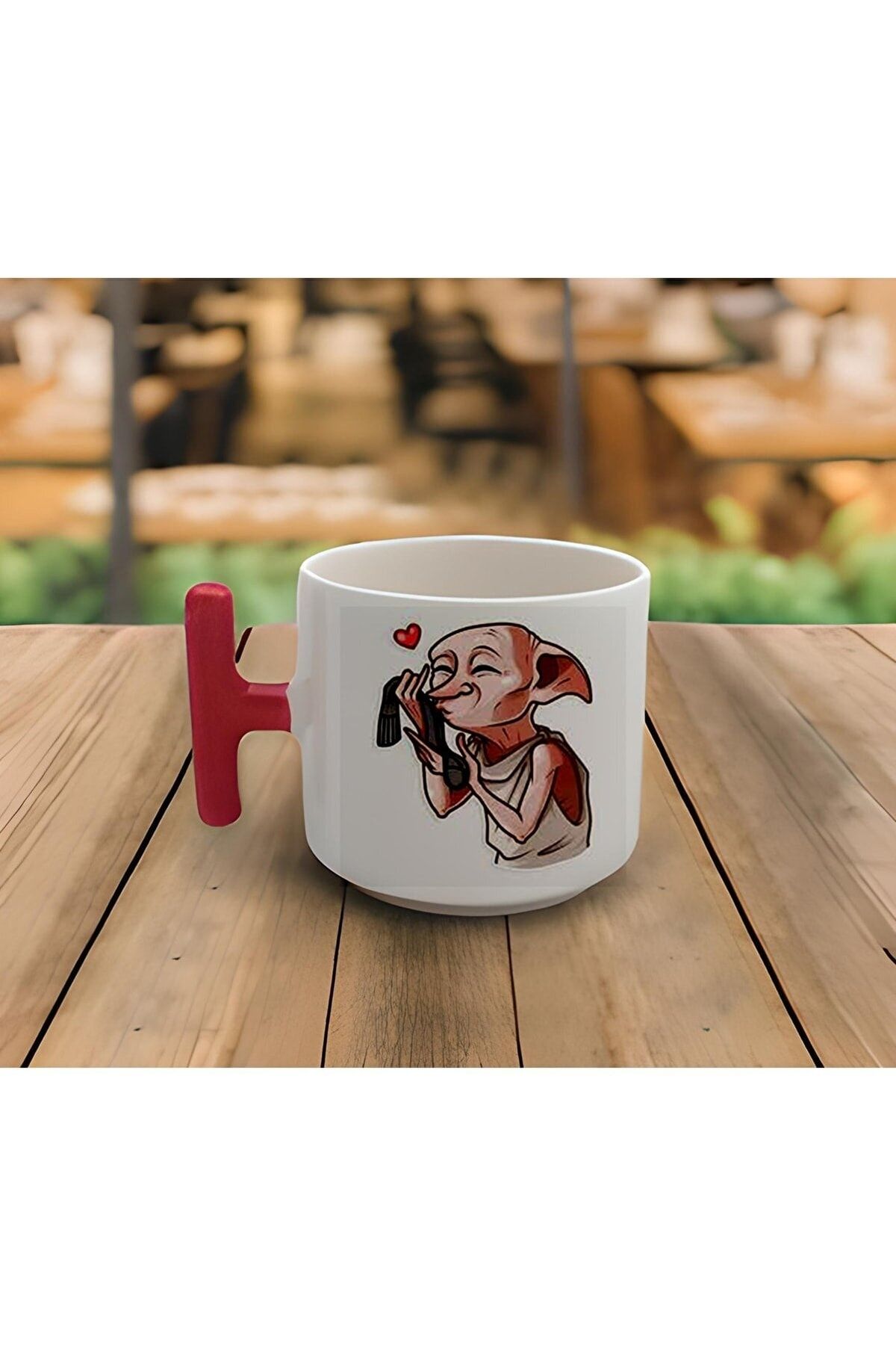 RHG Art-Latte & Espresso Handmade Harry Potter Dobby Red T Handle Mug 200 Ml 1