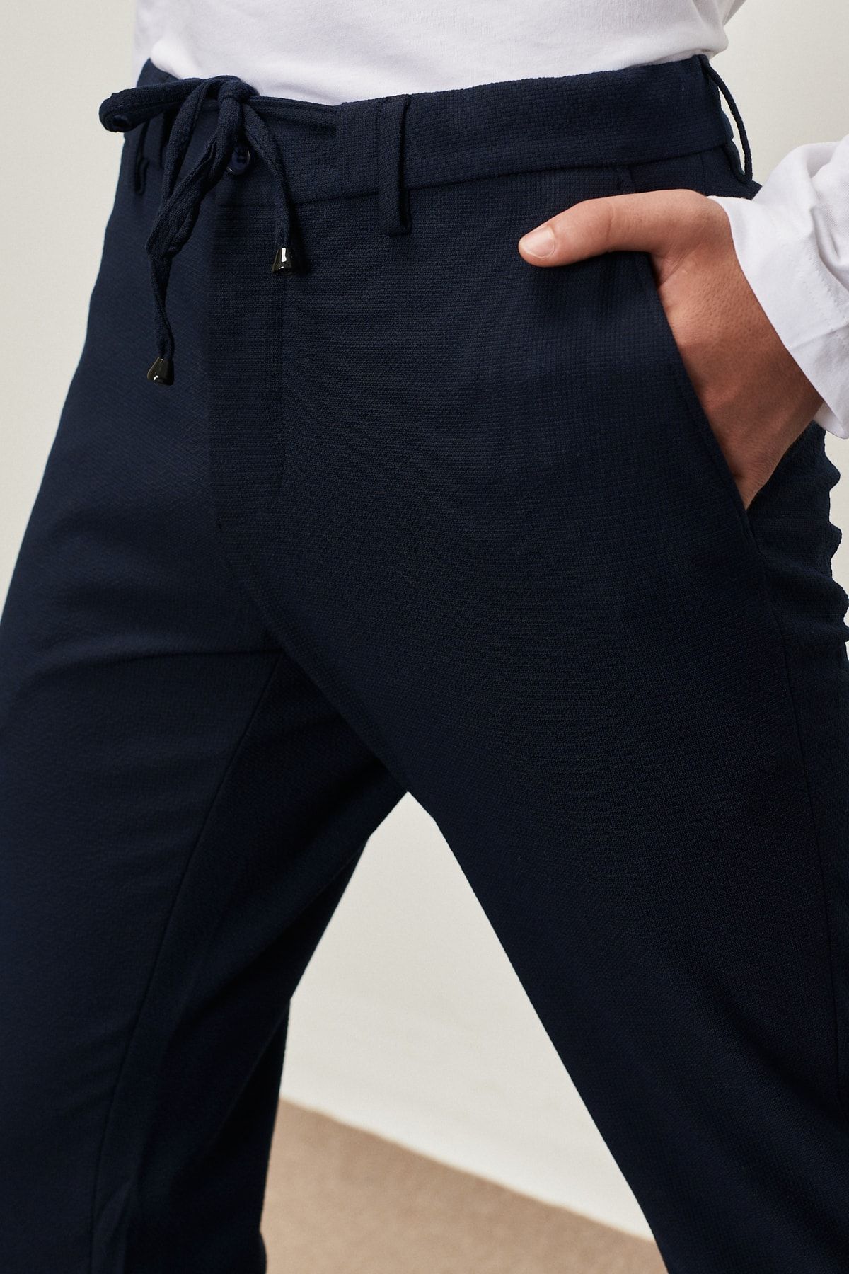 ALTINYILDIZ CLASSICS Erkek Lacivert Slim Fit Dar Kesim Mono Yaka Lacivert Takım Elbise MB11341