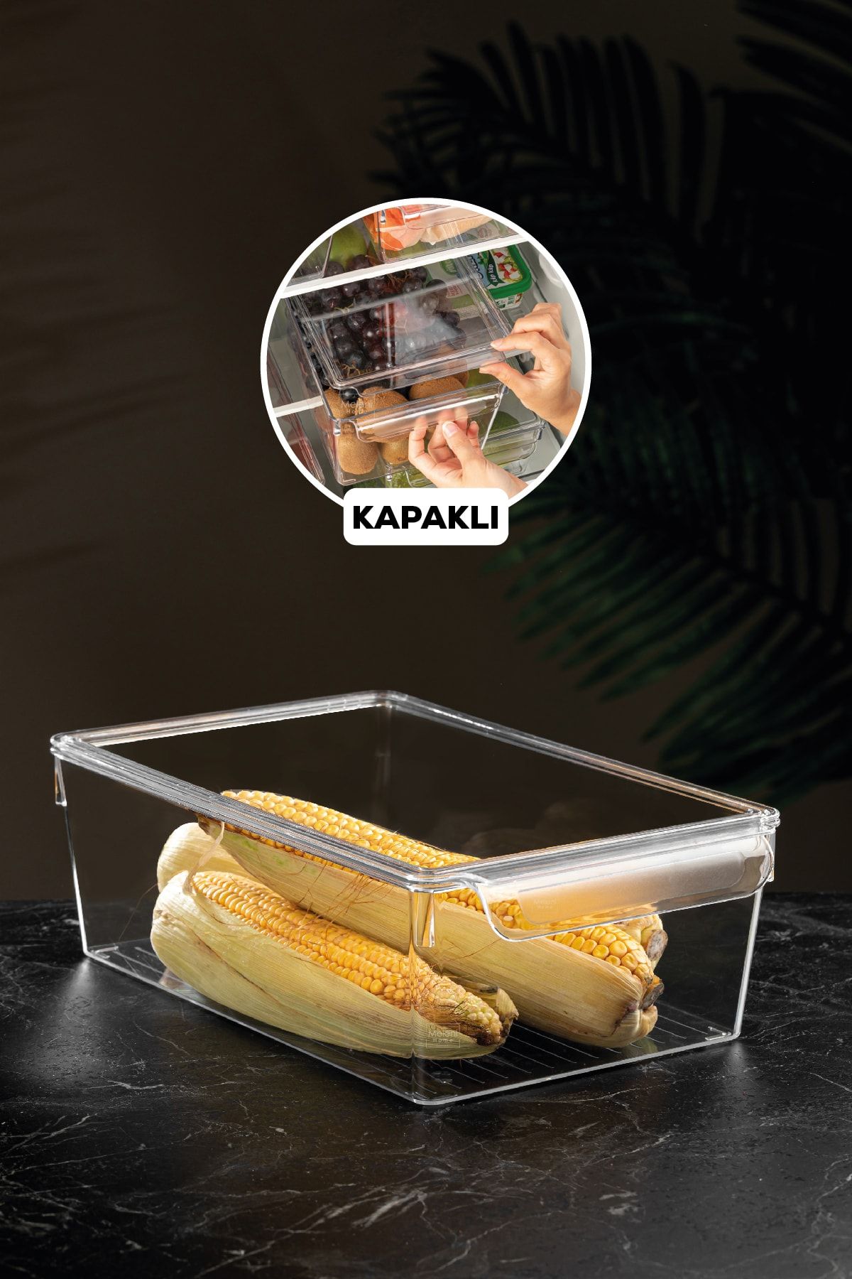 Meleni Home Organizator Frigider Acoperit Organizator Frigider Interior 10 X 32,5 X 20 Cm - One Size