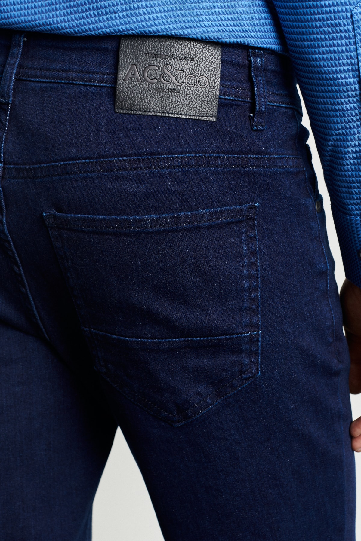 AC&Co / Altınyıldız Classics Erkek Indigo Slim Fit Dar Kesim Magic Denim Esnek Jean Kot Pantolon görsel 6