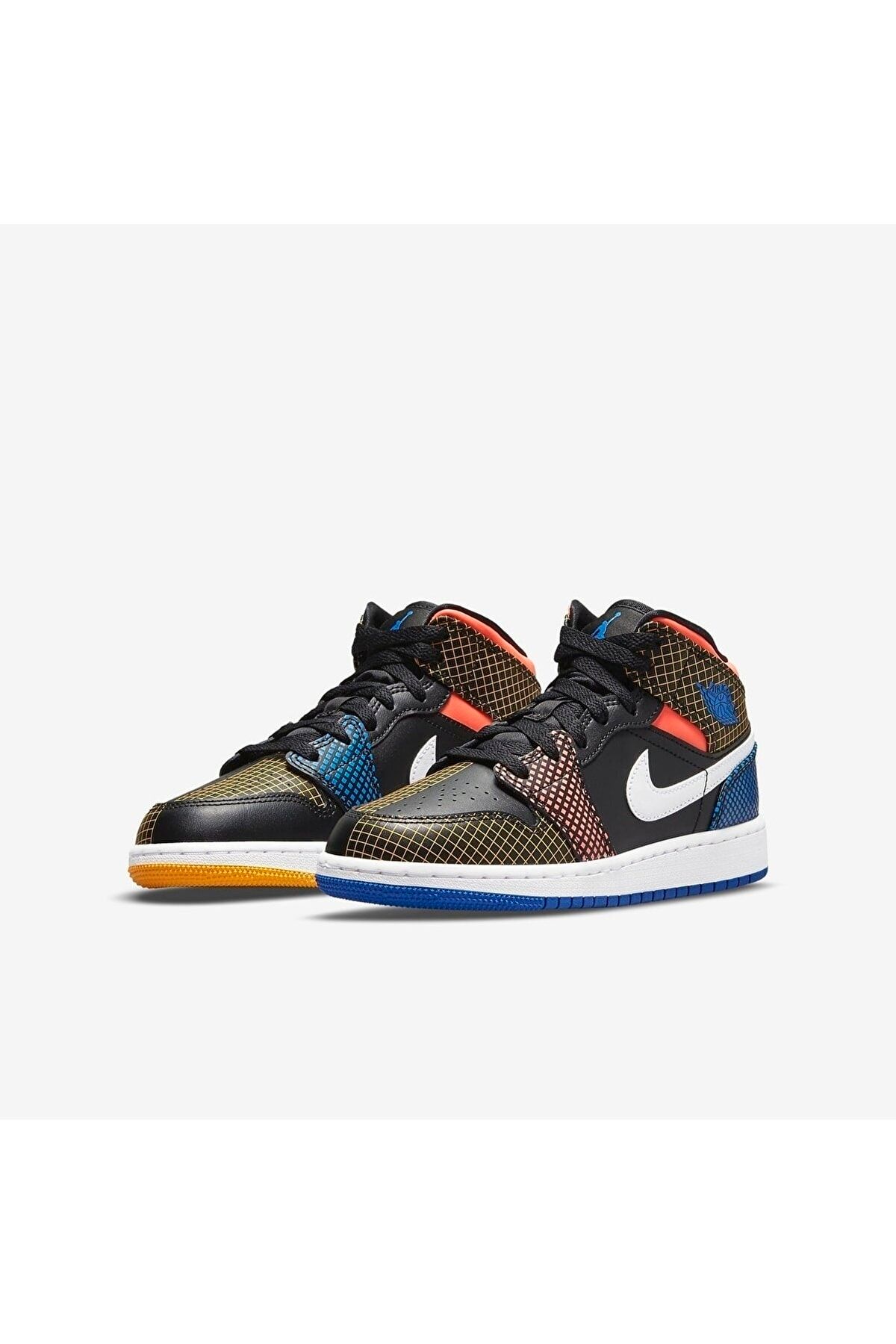 Nike Jordan 1 Mid Mmd Multi color Grid gs Dc4092 001 Fiyat Yorumlar Trendyol