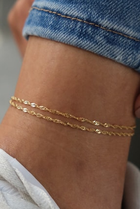 LİLAK KUYUMCULUK 14 Ayar Altın Singapur Zincir Halhal