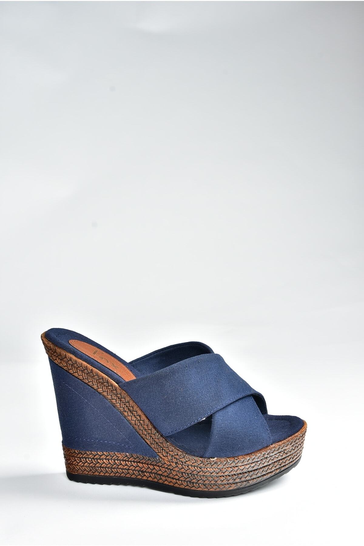Fox Shoes-Navy Blue Women's Slippers F674072005 4