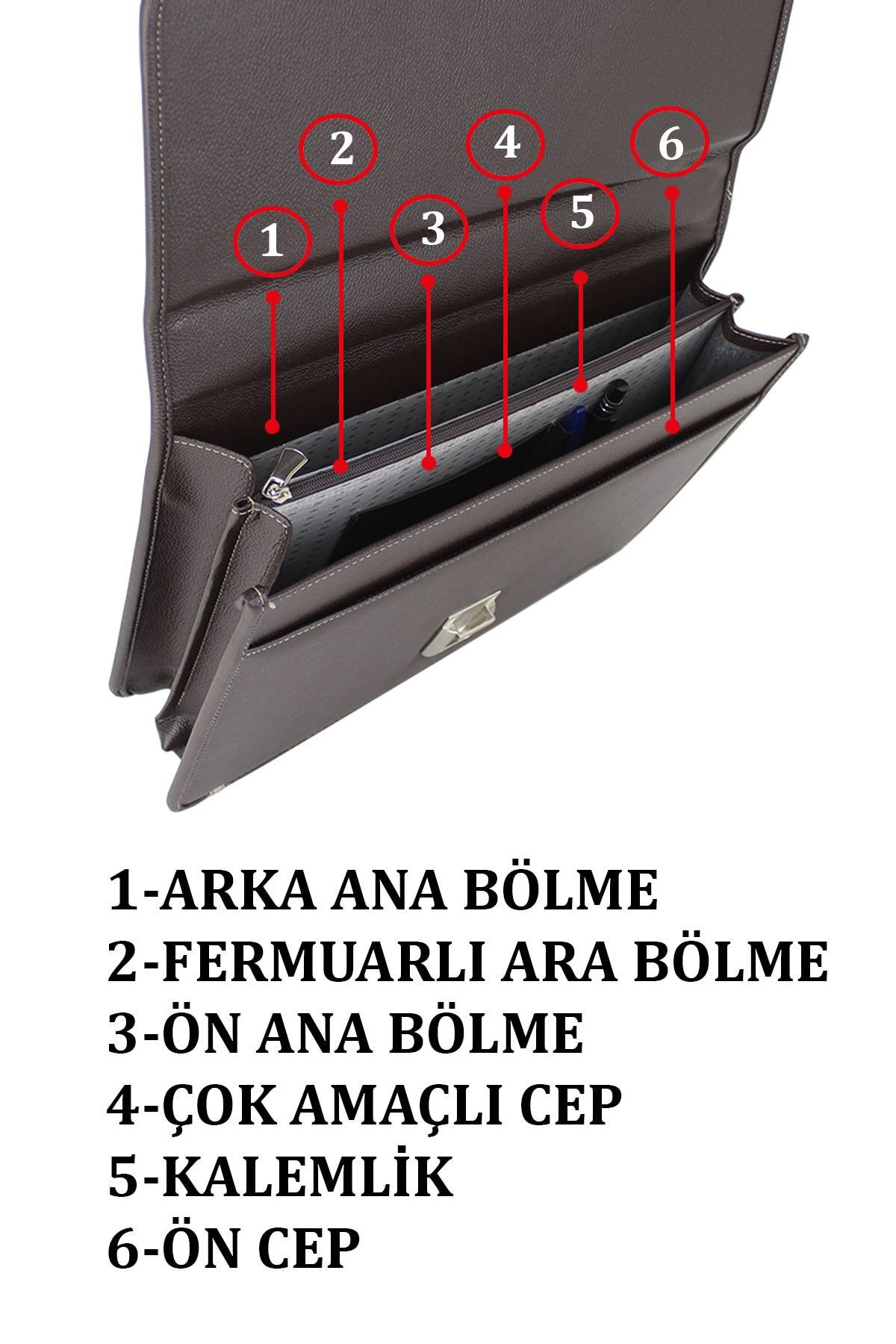 Case Club-Medium Size Briefcase A4 Paper Compatible Lock Mechanism With Shoulder Strap 4