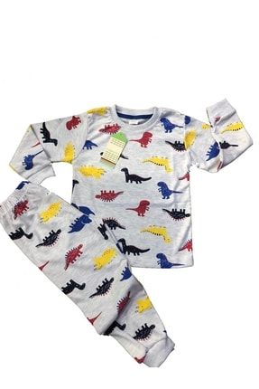 Dinozor Baskılı Çocuk Pijama Takımı 665236632