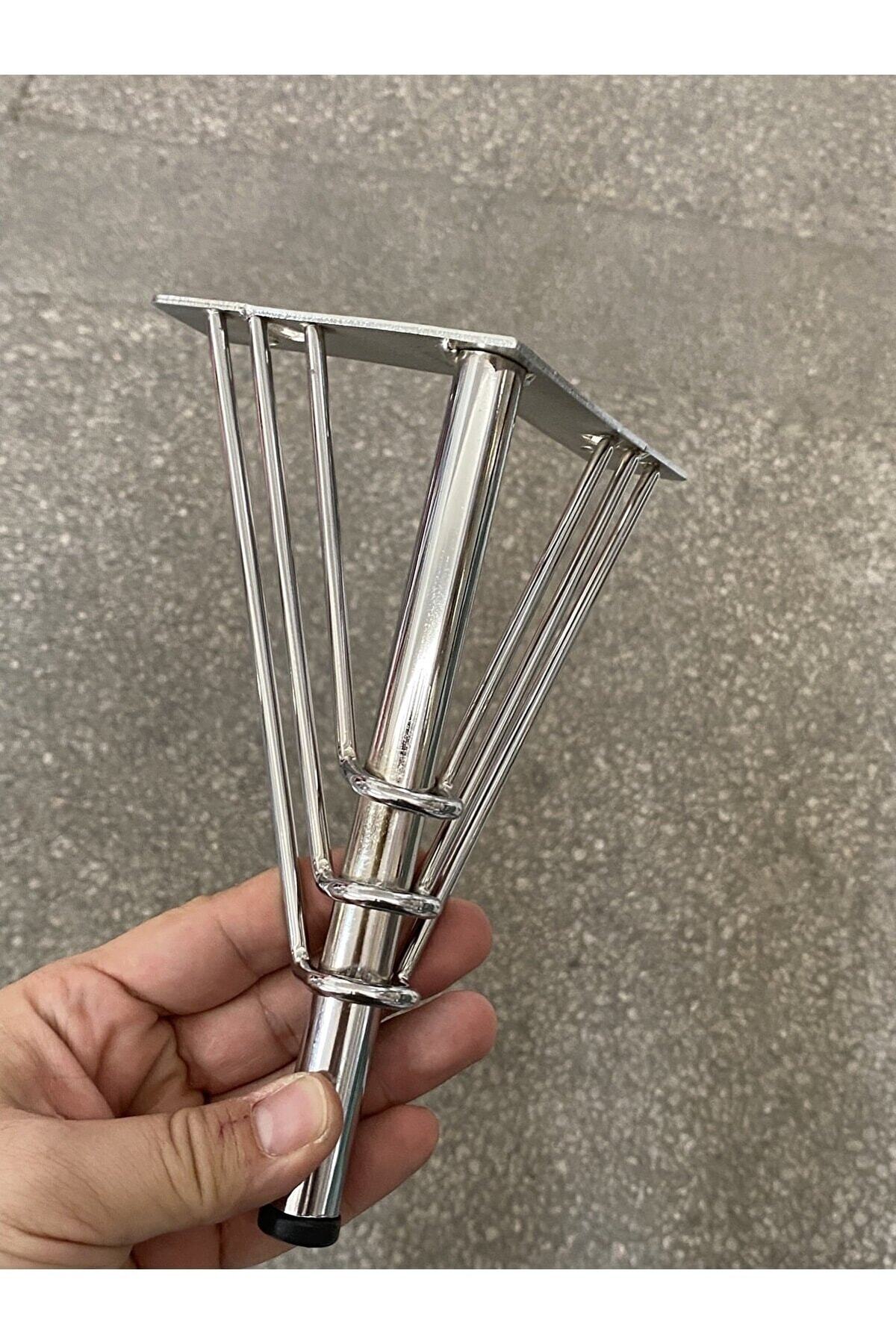 egemenshop Krom Demir Koltuk Kanepe Ayağı 15cm