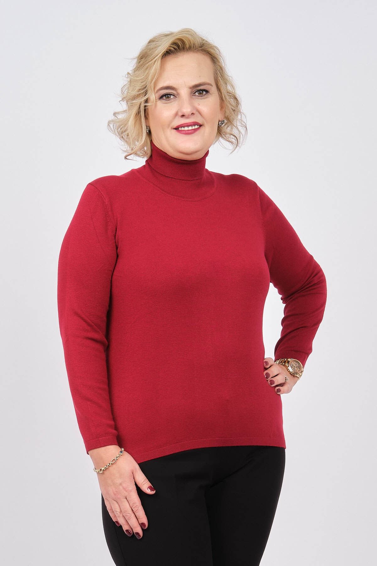 Plus size deals red turtleneck