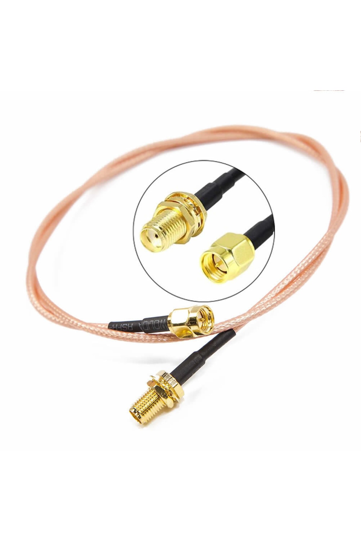 Rg316 50cm Sma Erkek Dişi Kablo Rf Uzatma Kablosu 50 Ohm 0-6ghz Koaksiyel Wifi Gsm Gprs 2