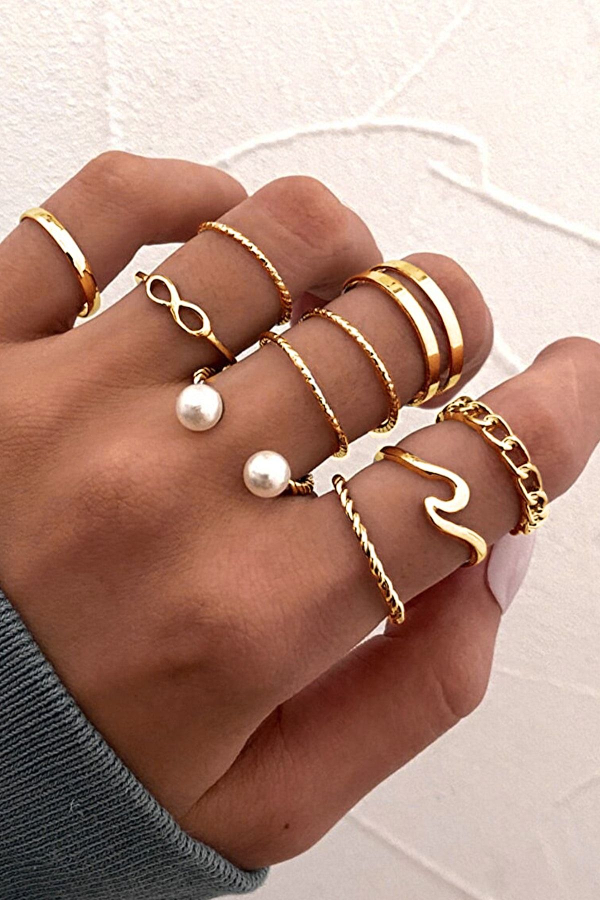 Gold color rings best sale