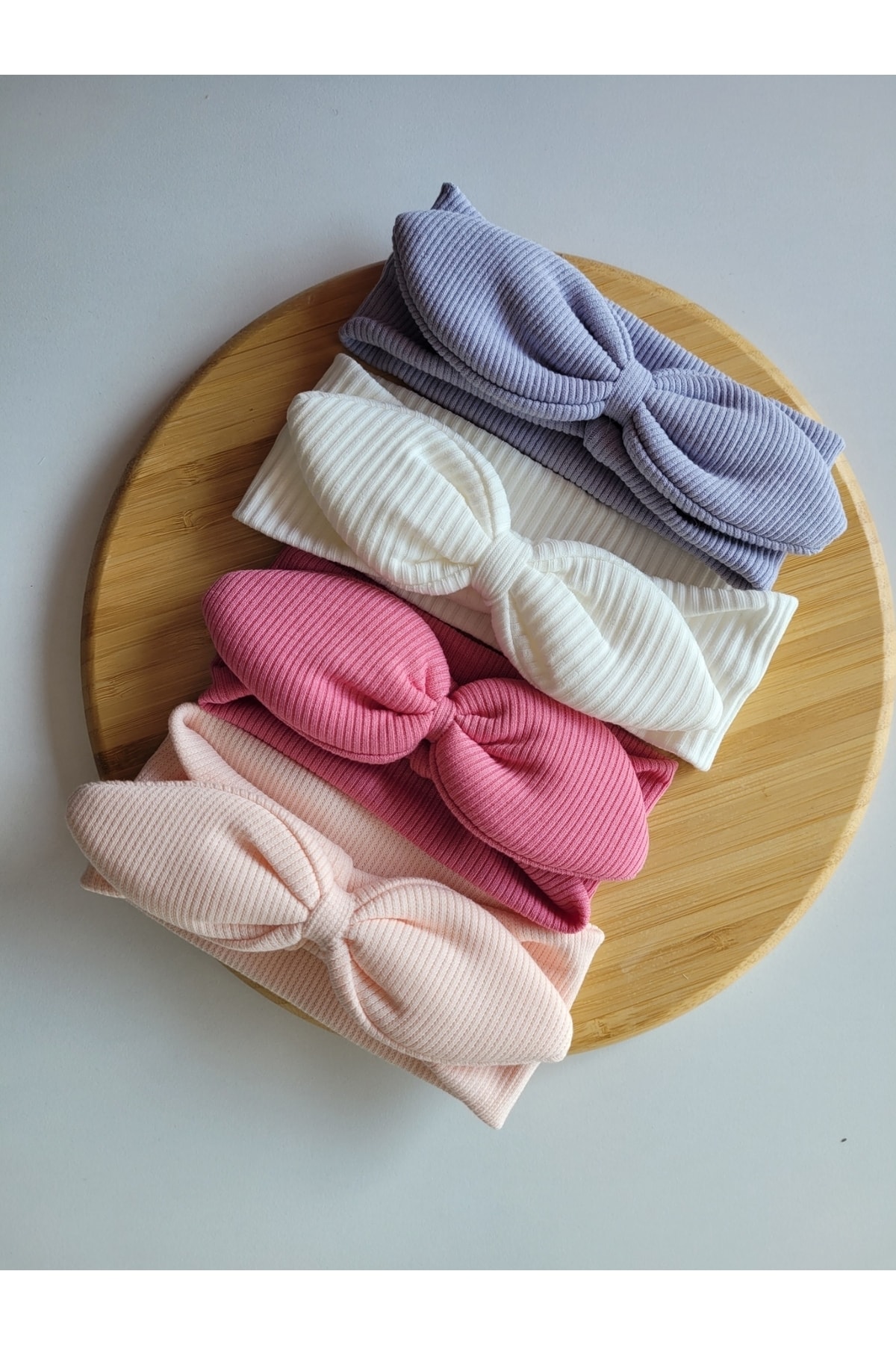 SeherBebeButik Kız Çocuk & Bebek Kaşkorse Tavşan Kulak Bandana 4'lü Set