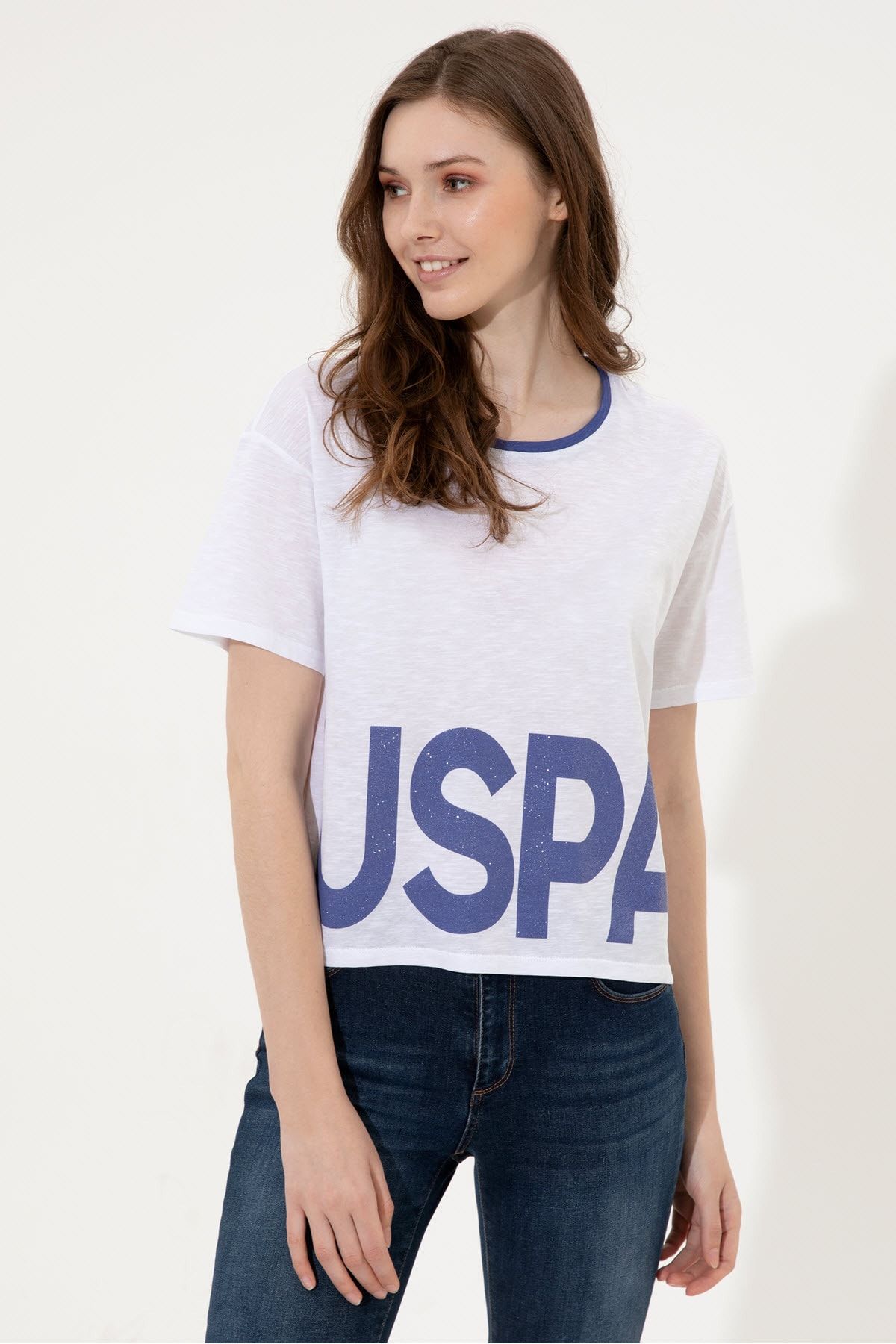 U.S. Polo Assn. Blue Women s T Shirt Trendyol