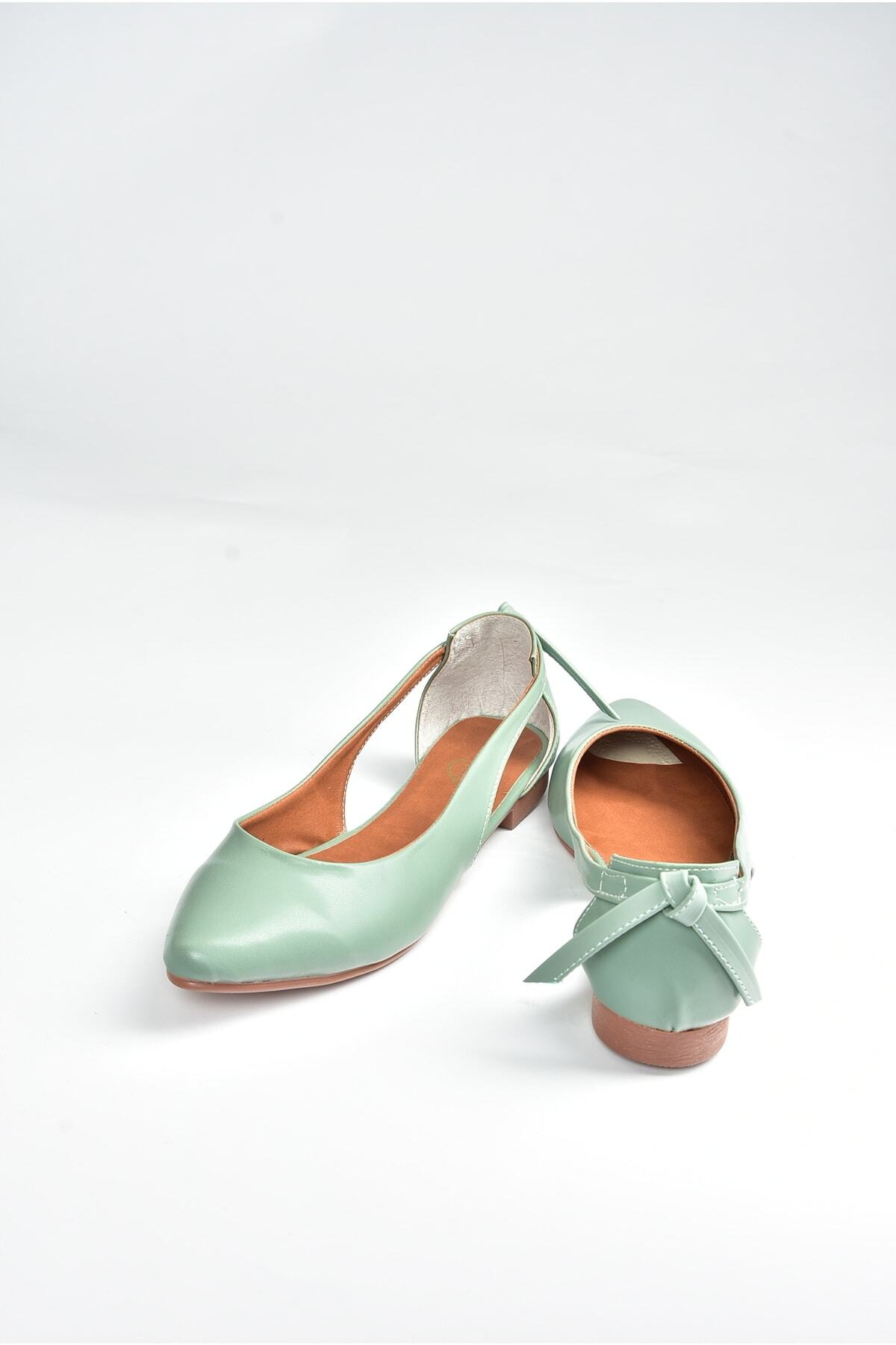 Fox Shoes-Zelená dámská balerína Ballerina H726324009 5