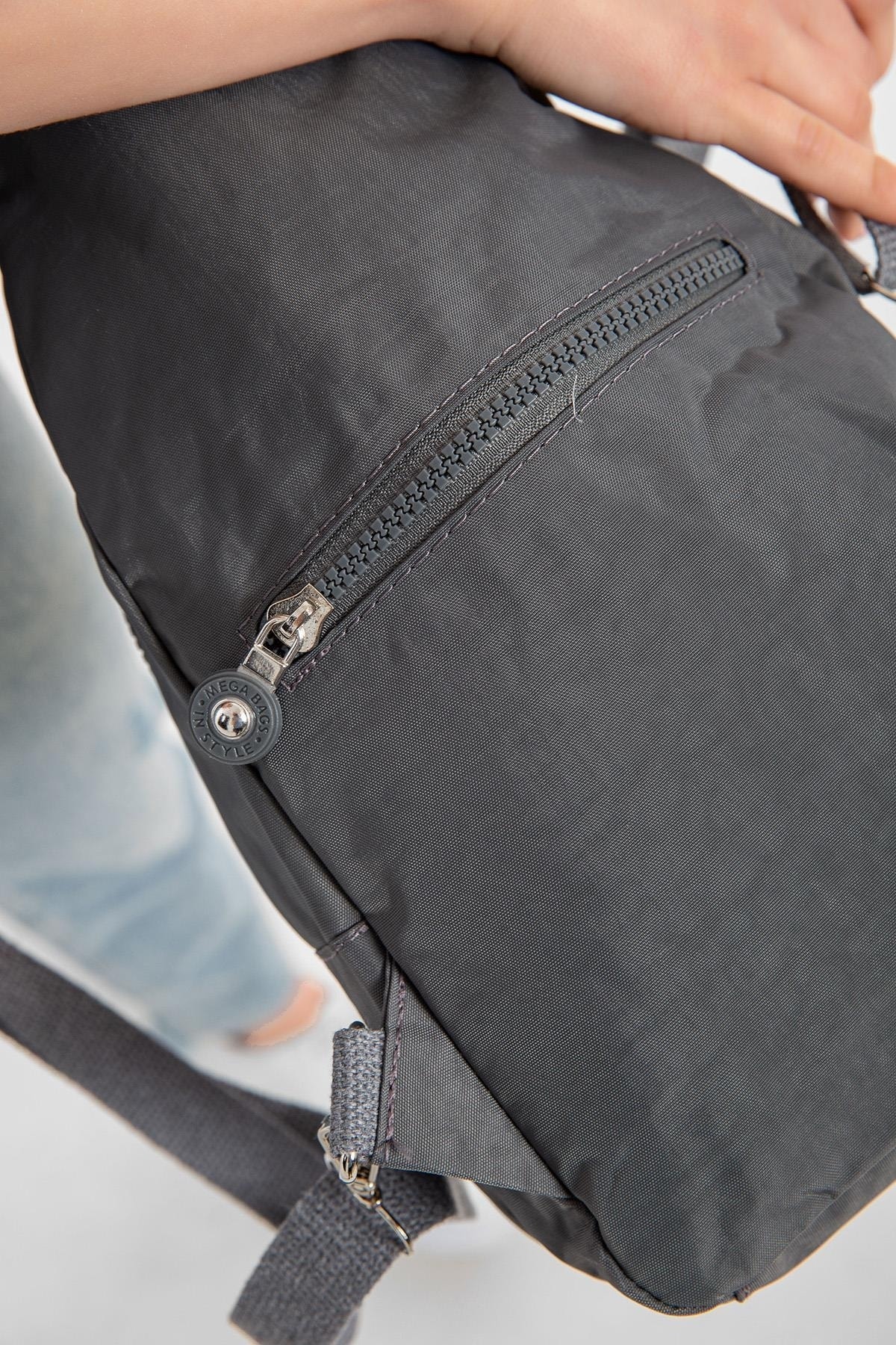 کوله پشتی زنانه خاکستری Saria Moda | Body222 اورجینال - تصویر 4