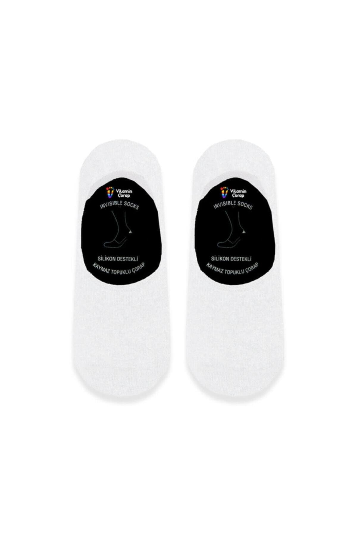 Vitamin Çorap Beyaz Bambu Unisex Babet Çorap