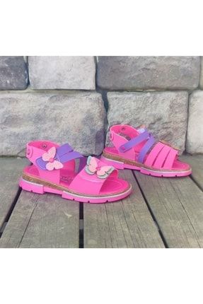3211-17 Kelebek Ortopedik Kız Çocuk Sandalet Terlik Ayakkabı 22YSND000004
