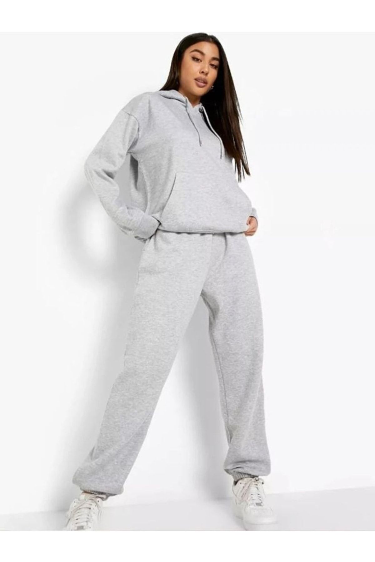 Womens grey tracksuit set hot sale