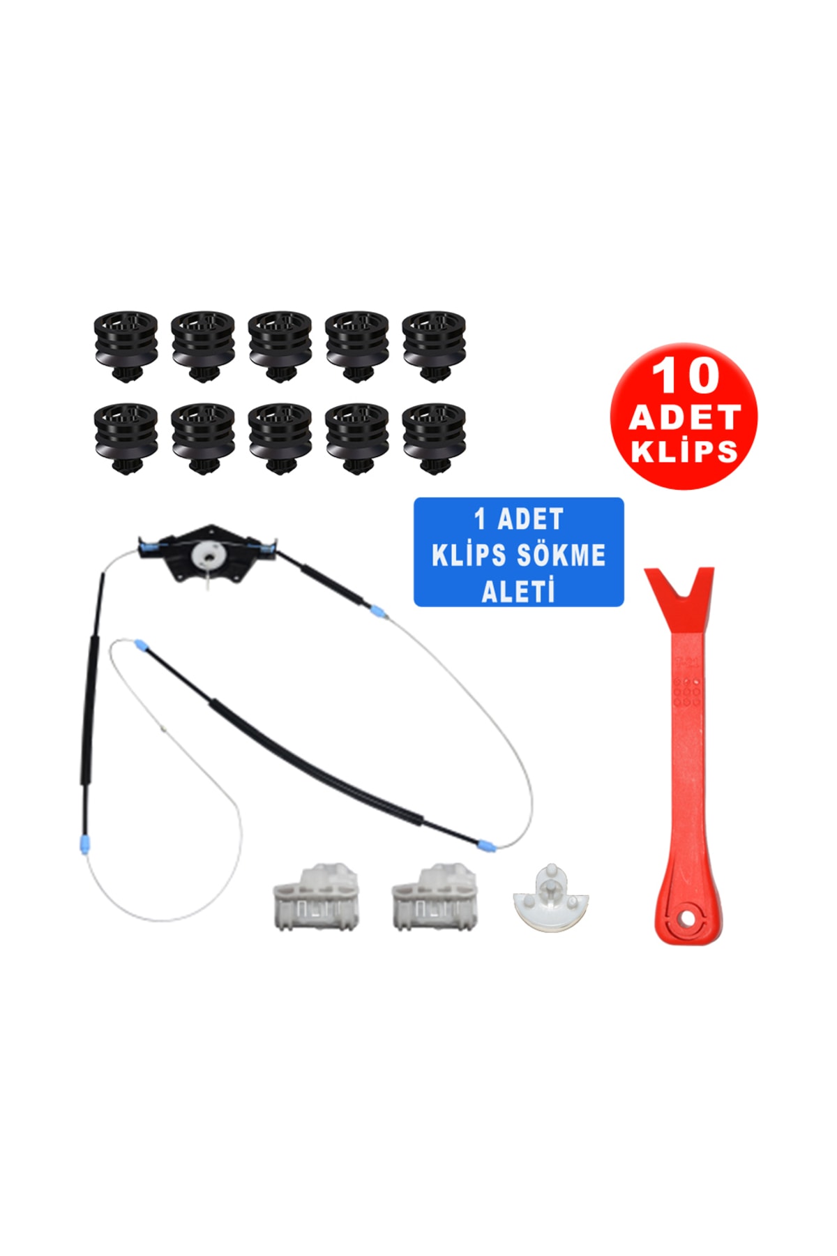 Star Klips Vw Passat B5 1998-2005 Sarmalı Sağ Ön Cam Kriko Tamir Seti Sarmalı