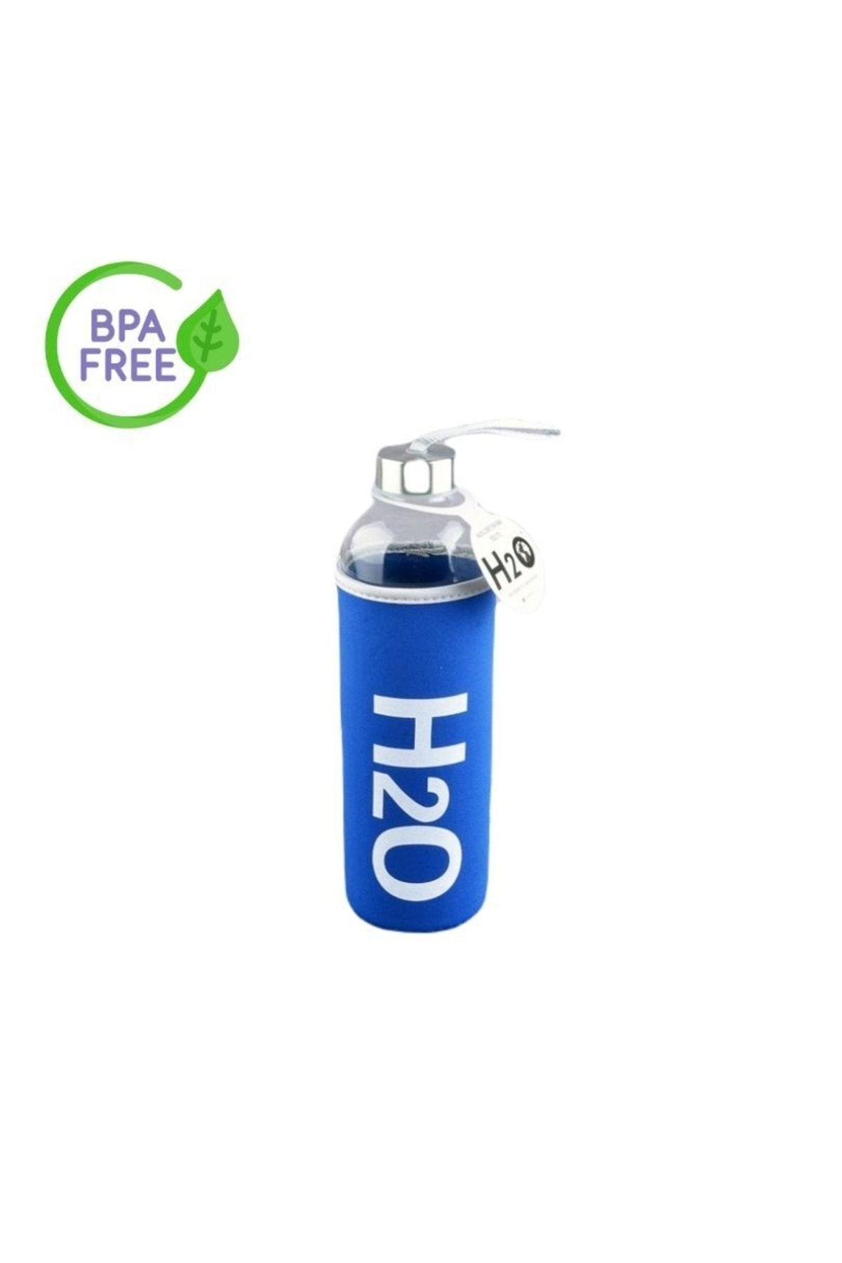 H20 Matara 1000ml Peluş Kılıflı Cam Matara Bpa Içermez