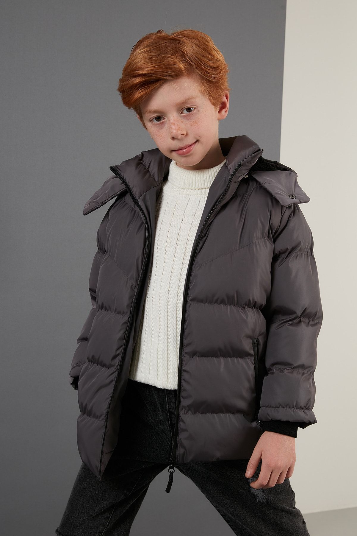 Boys grey winter coat outlet
