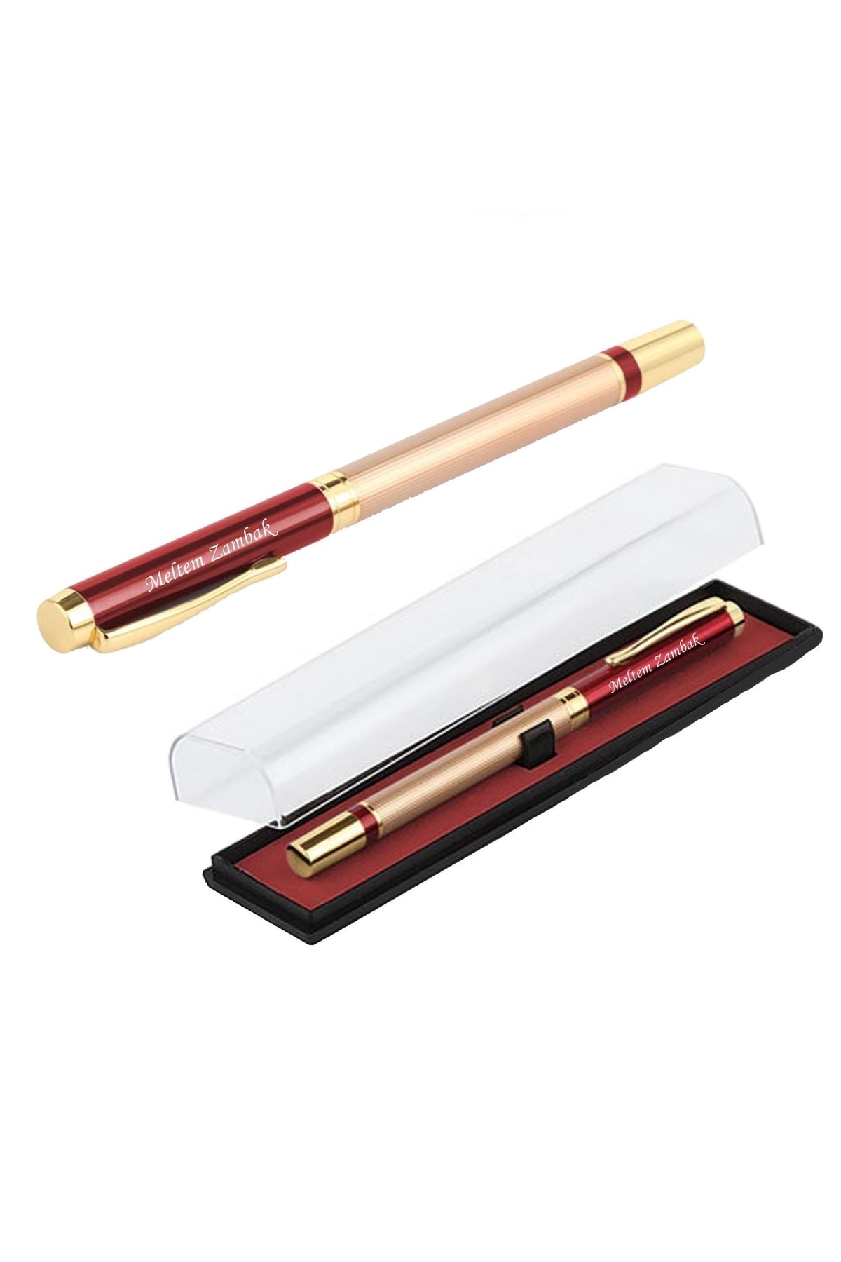 Personalized Pen in Metal Gold Embroidered Box