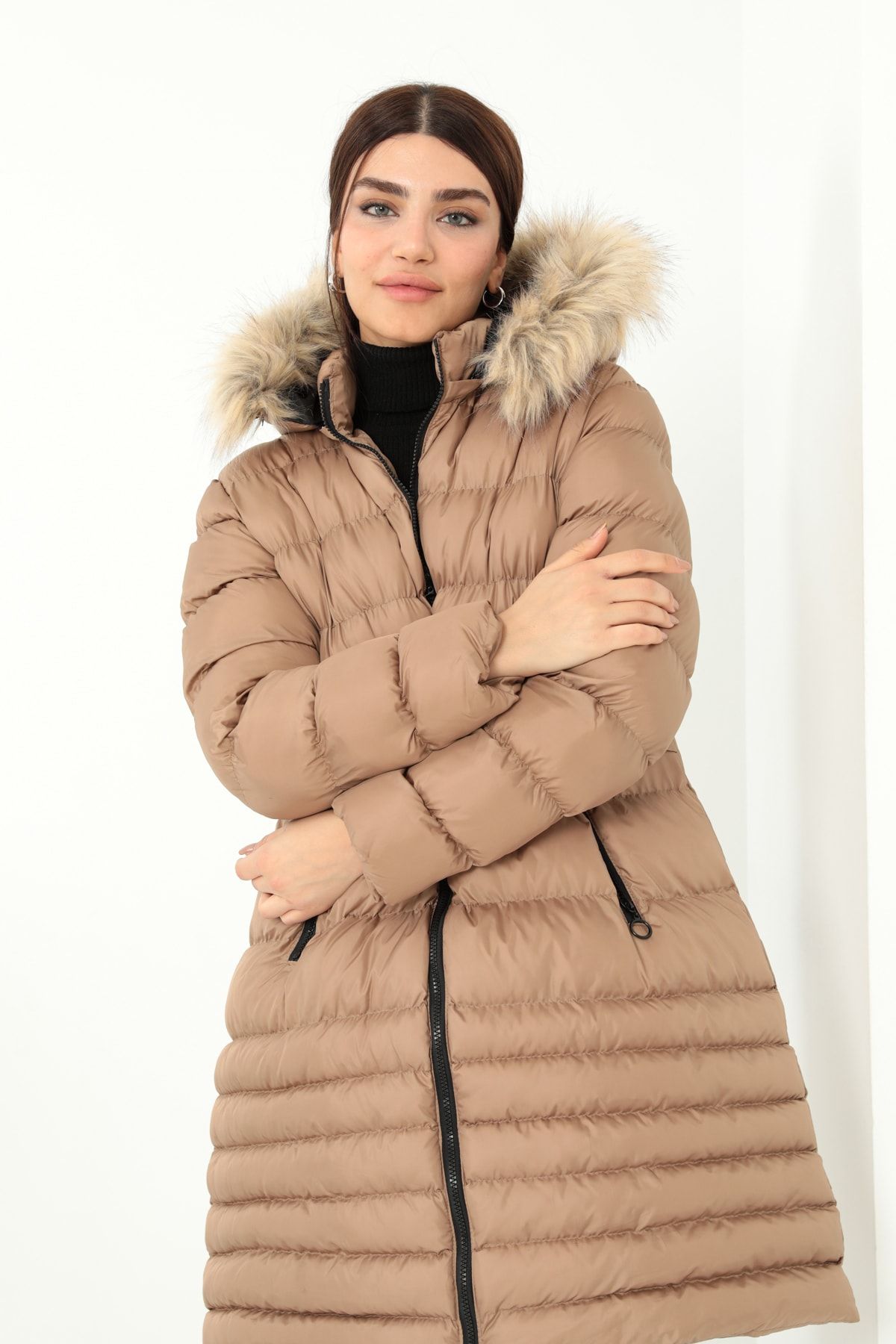 ModaPlaza Women's Puffer Coat 5010 - Trendyol