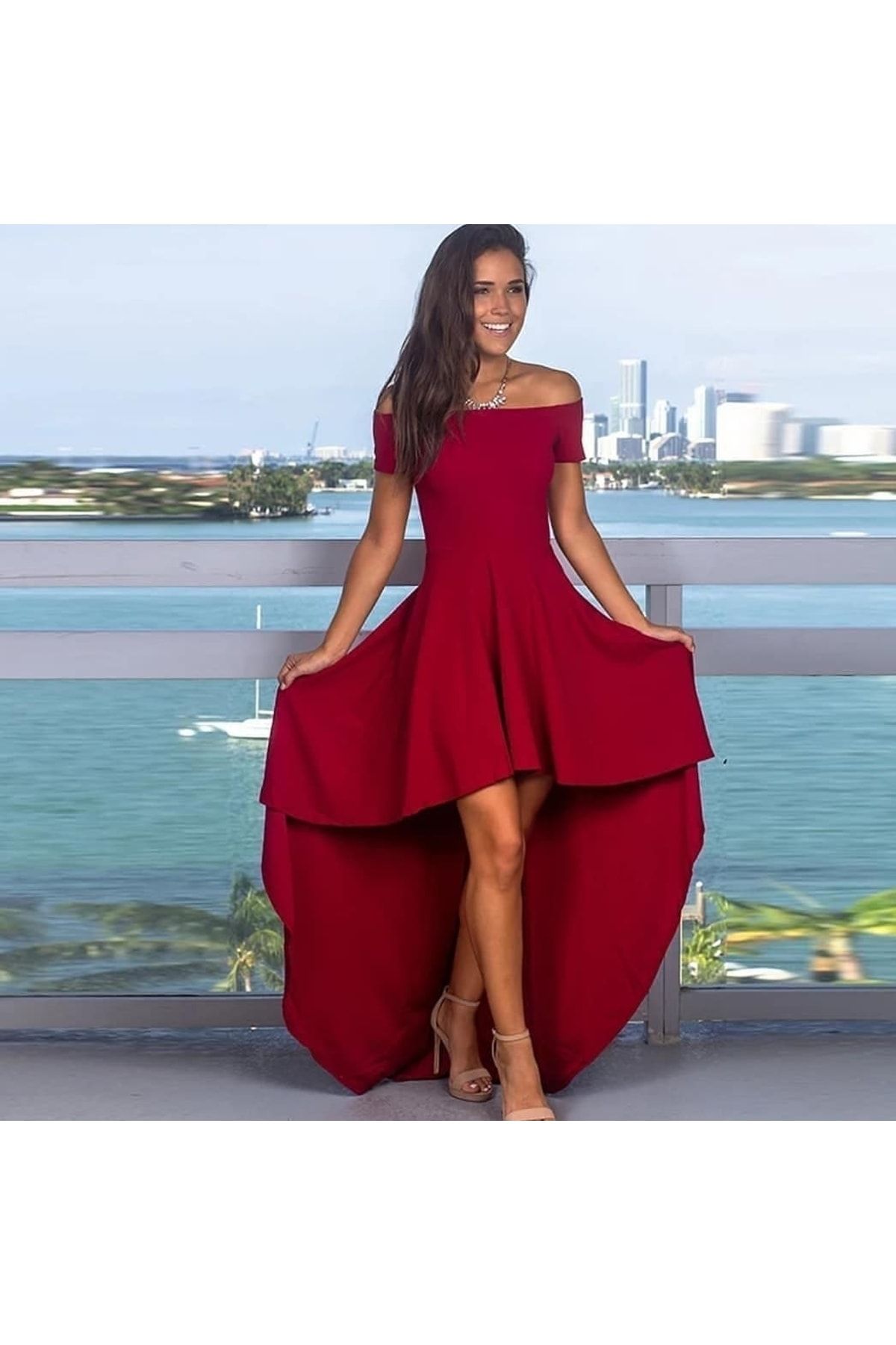 Styling Park-Asymmetric Cut Train Dress 2