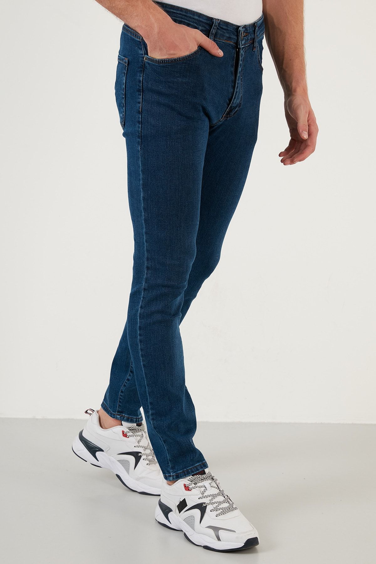 Pamuklu Normal Bel Slim Fit Dar Paça Pantolon Erkek Pantolon 5871717