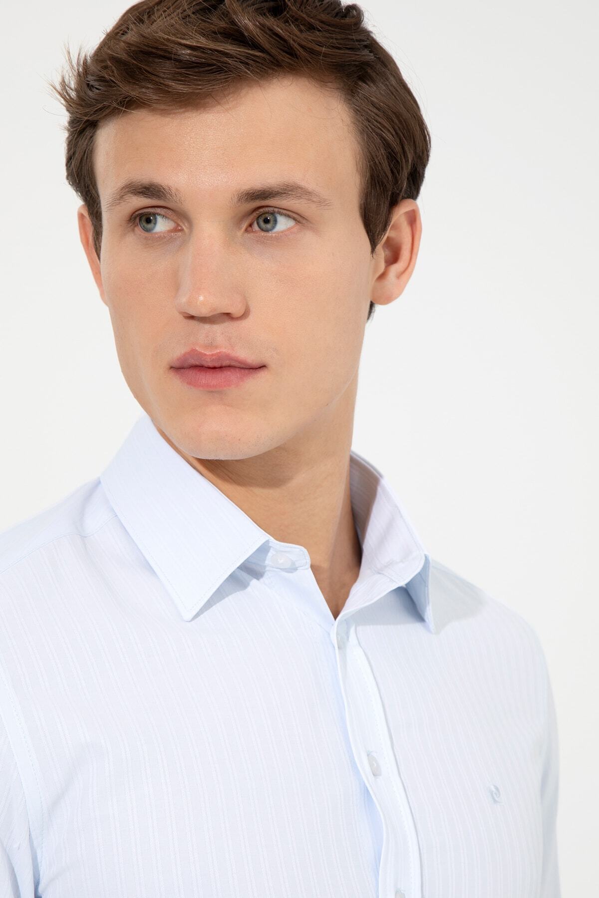 پیراهن مردانه آبی پیرکاردین | G021GL004.000.1523492 اورجینال - تصویر 3