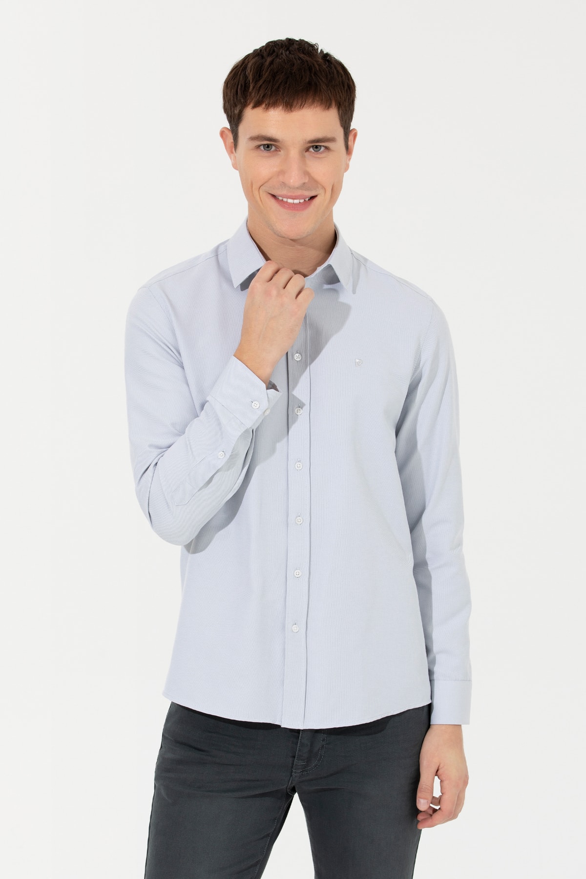 پیراهن مردانه آبی پیرکاردین | G021GL004.000.1520433 اورجینال - تصویر 3