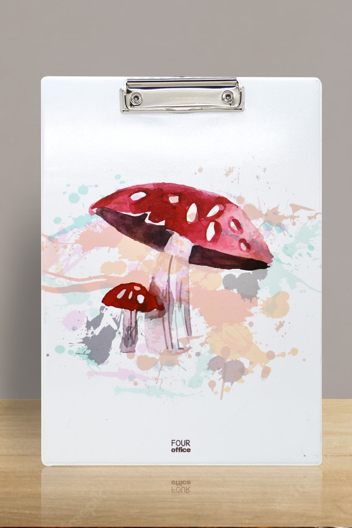 Four Office A4 Mantar Desenli Renkli Kaliteli Sekreterlik Dosya