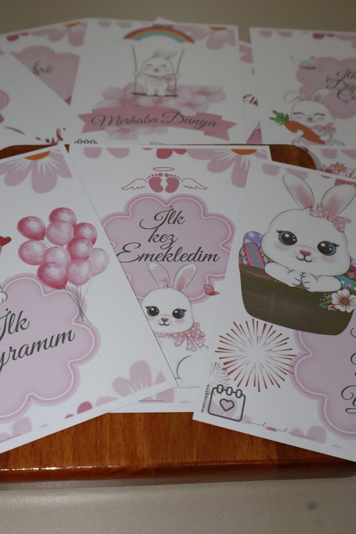 lilamtasarım Kız Bebek Anı Kartları 24 Adetli (İSİMLİ) fotoğrafı 4 (önizleme)