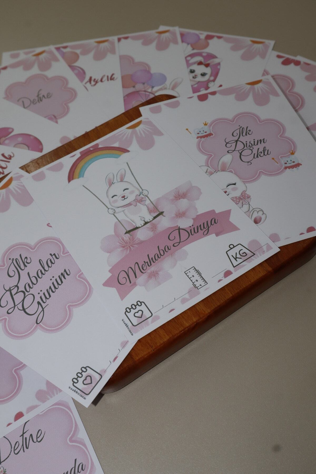 lilamtasarım Kız Bebek Anı Kartları 24 Adetli (İSİMLİ) fotoğrafı 5 (önizleme)