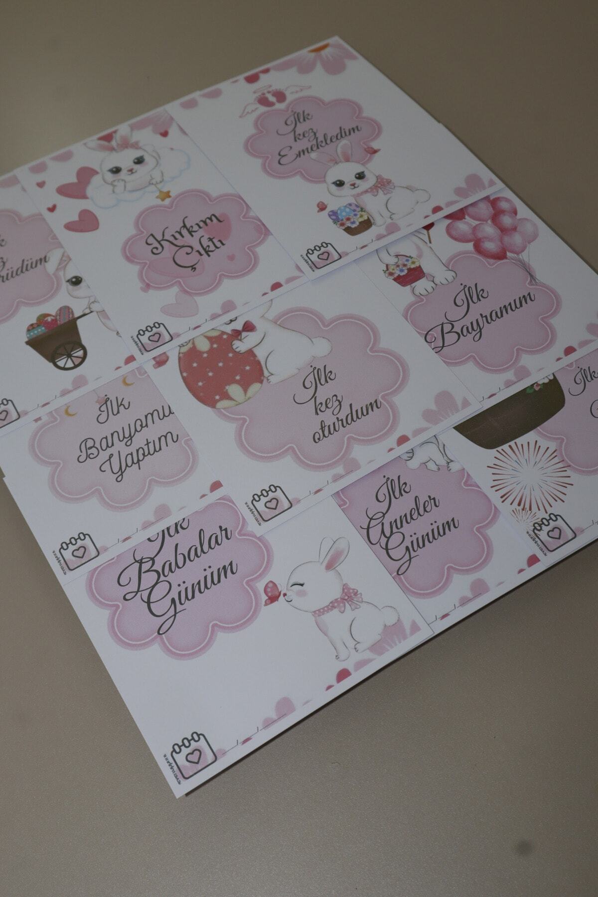 lilamtasarım Kız Bebek Anı Kartları 24 Adetli (İSİMLİ) fotoğrafı 7 (önizleme)