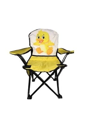 Mini Figürlü Sevimli Civciv Çocuk Kamp Sandalyesi Sarı Çocuk_Kamp