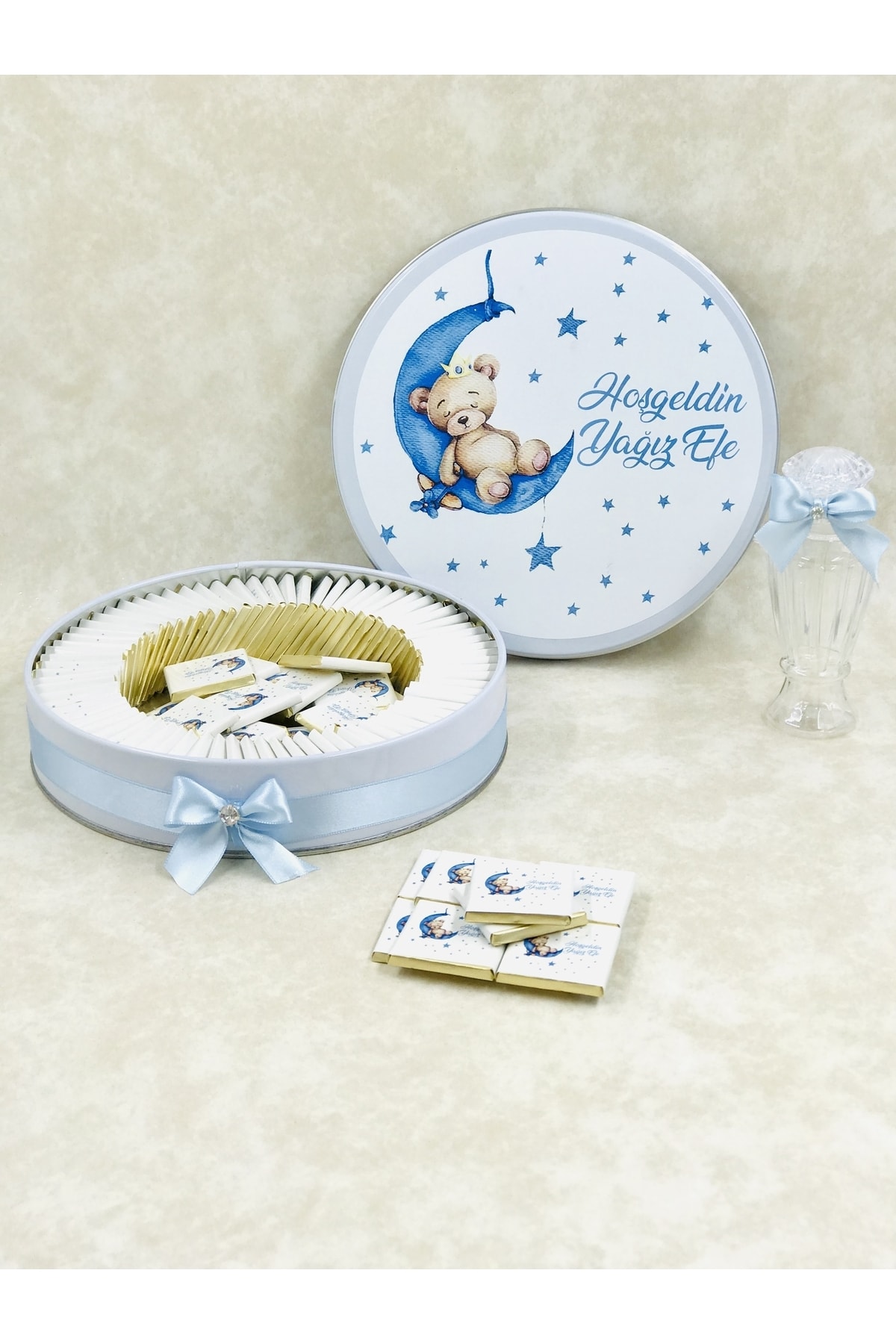 TuNa Chocolate Isme Özel 100 Adet Erkek/ Kız Bebek Çikolata Fiyatı