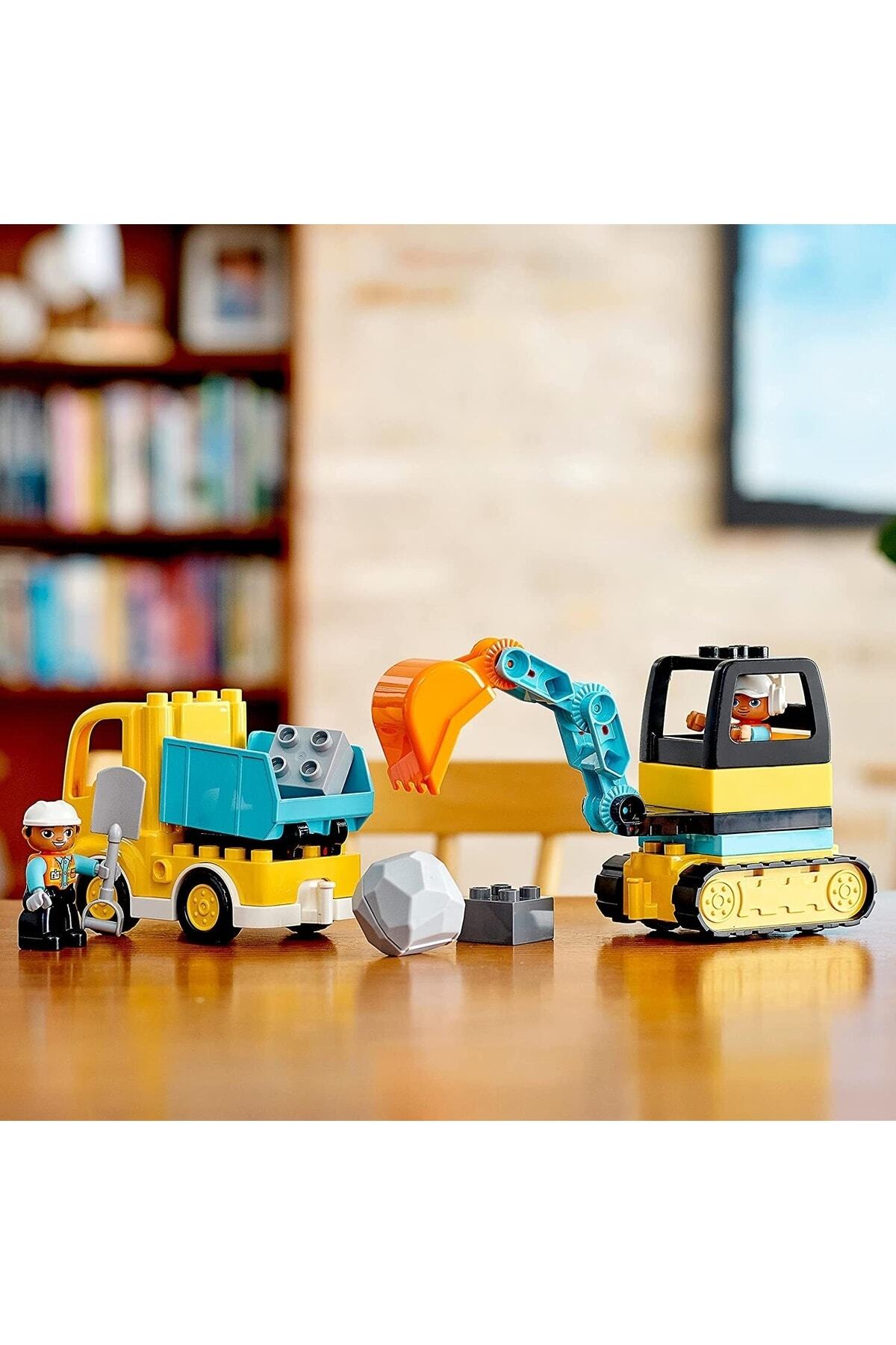 LEGO 10931 Duplo Inşaat Kamyonu Ve Paletli Kazıcı fotoğrafı 5 (önizleme)