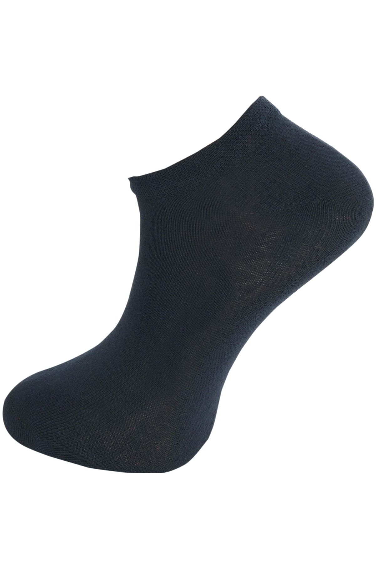 Keremden 8 Çift Unisex Dikişsiz Pamuklu 4 Mevsim Günlük Kullanıma Uygun Patik Çorap Gri Siyah Füme Lacivert IV11475