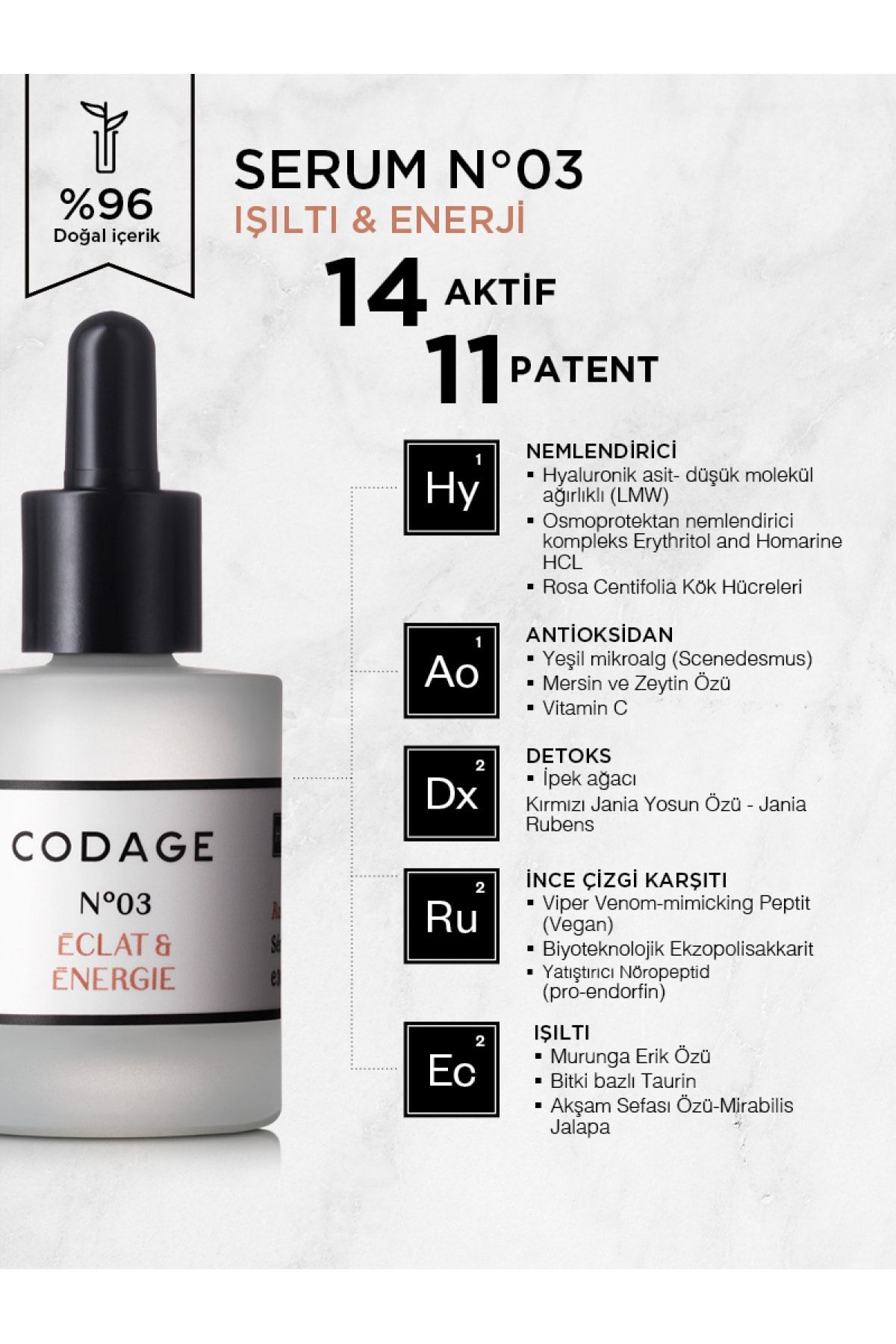 سرم Radiance & Energy Sparkle & Energy N°03 30 ML DKÜRÜN1267 Codage