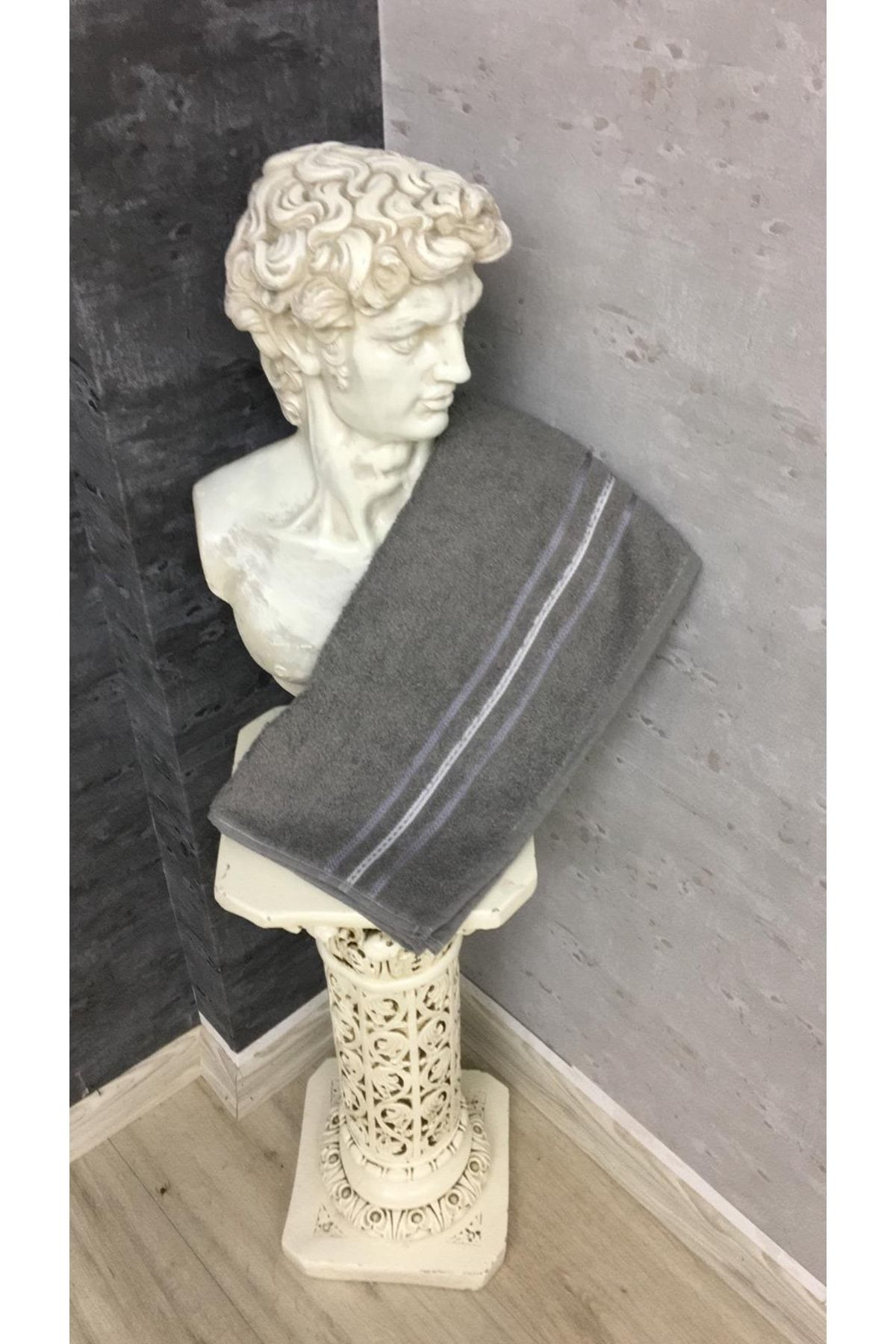 ESMEN Gri Çizgili 50x85 Havlu
