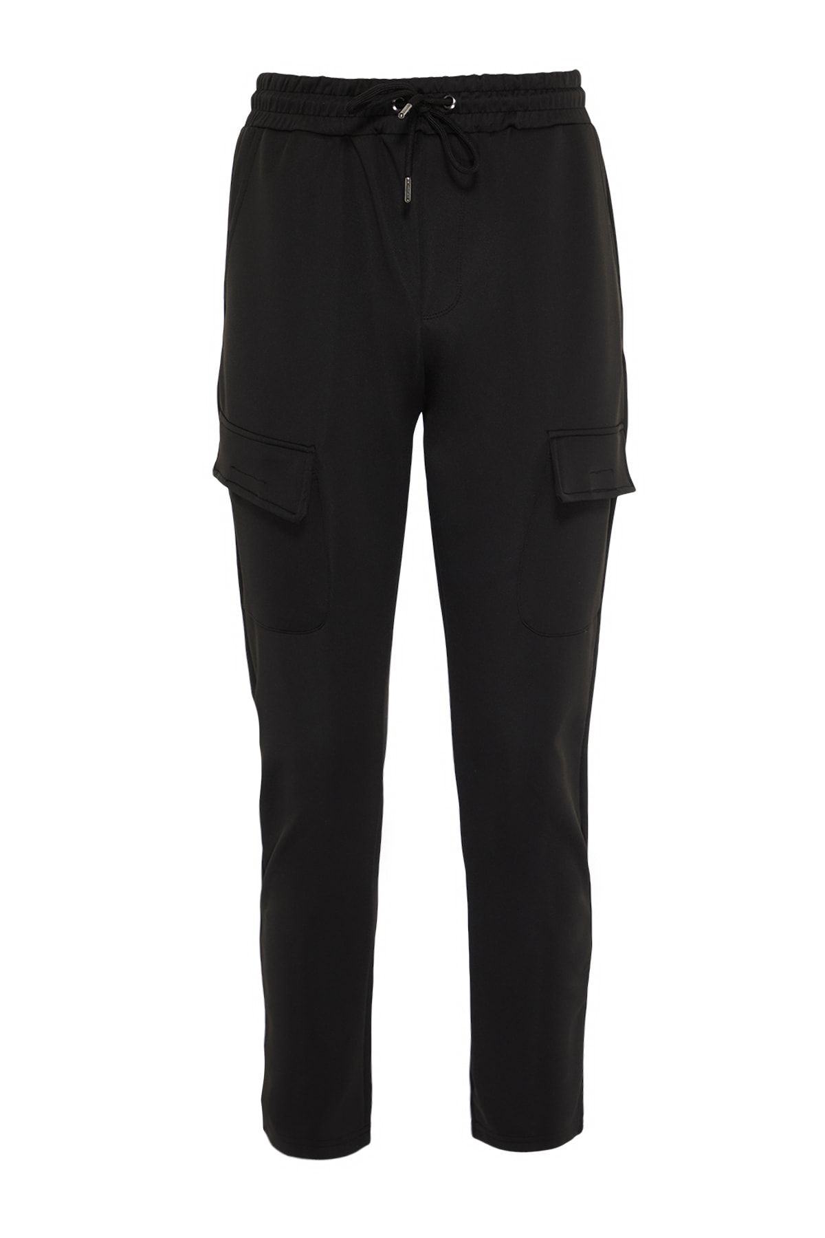 TRENDYOL MAN Siyah Erkek Regular Fit Torba Cep Detaylı Eşofman Altı TMNAW23EA00072 ZN10370