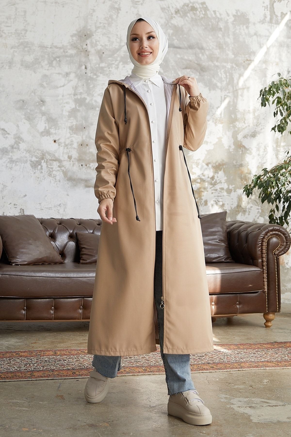 InStyle-Layisa в смужку з візерунком Beli Buzgu Trenc Бежевий 4