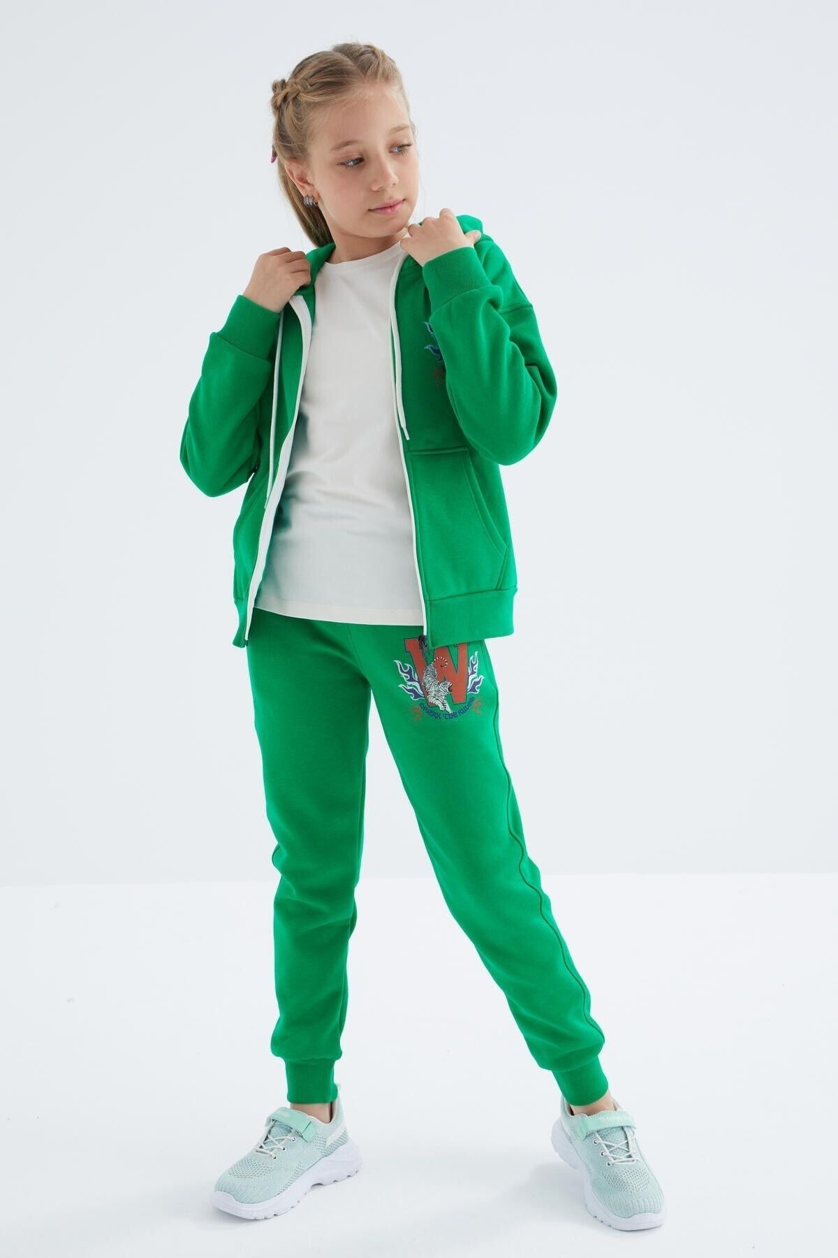 Green and orange tracksuit sales