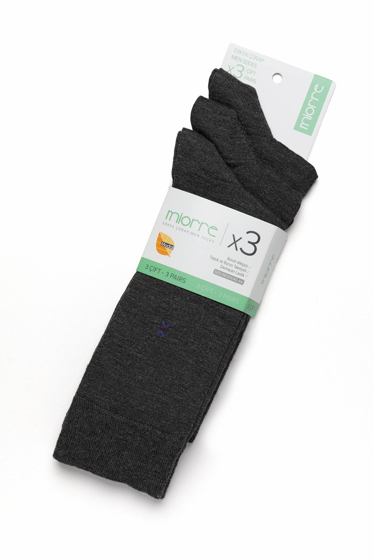 Miorre Socken Grau 3-teilig