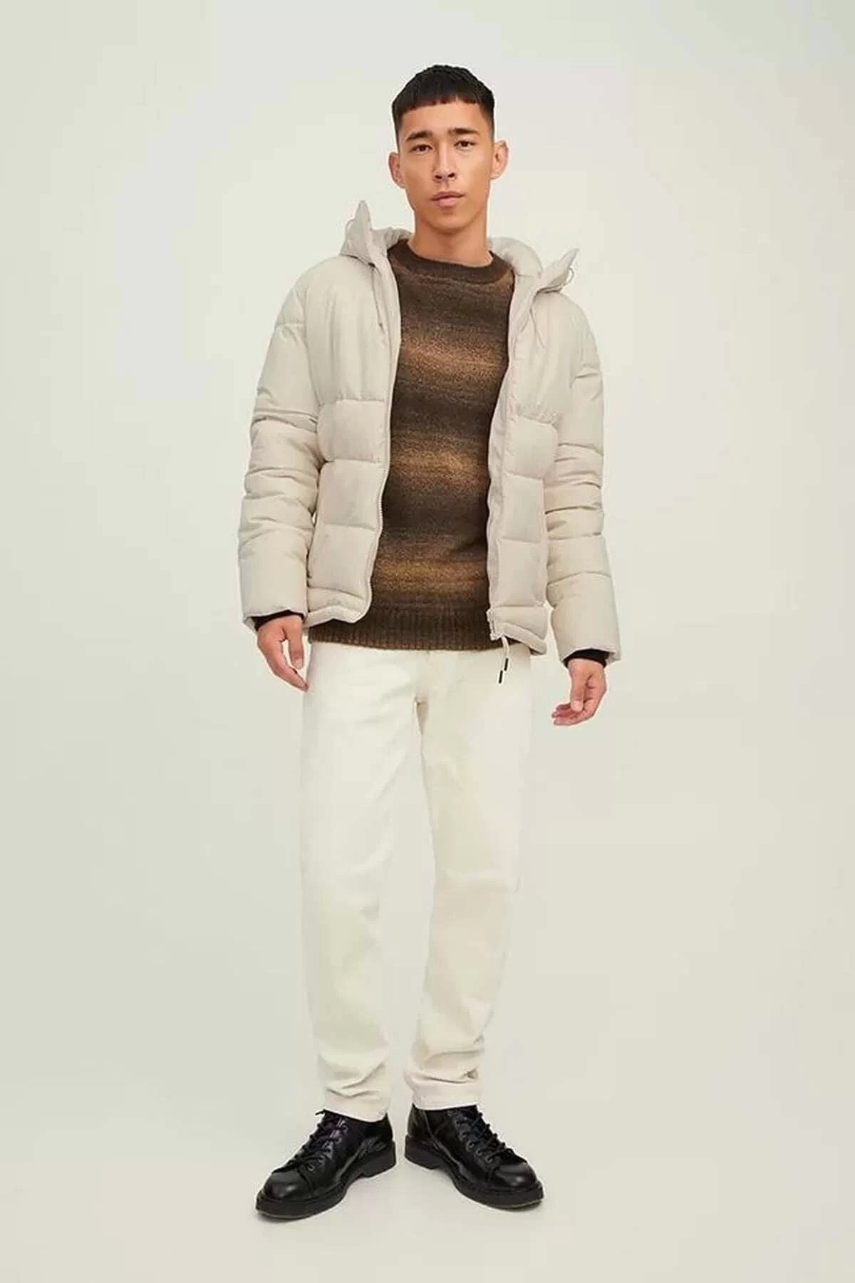 جک اند جونز پالتو مردانه Jack&jones 12215130 - کرم
