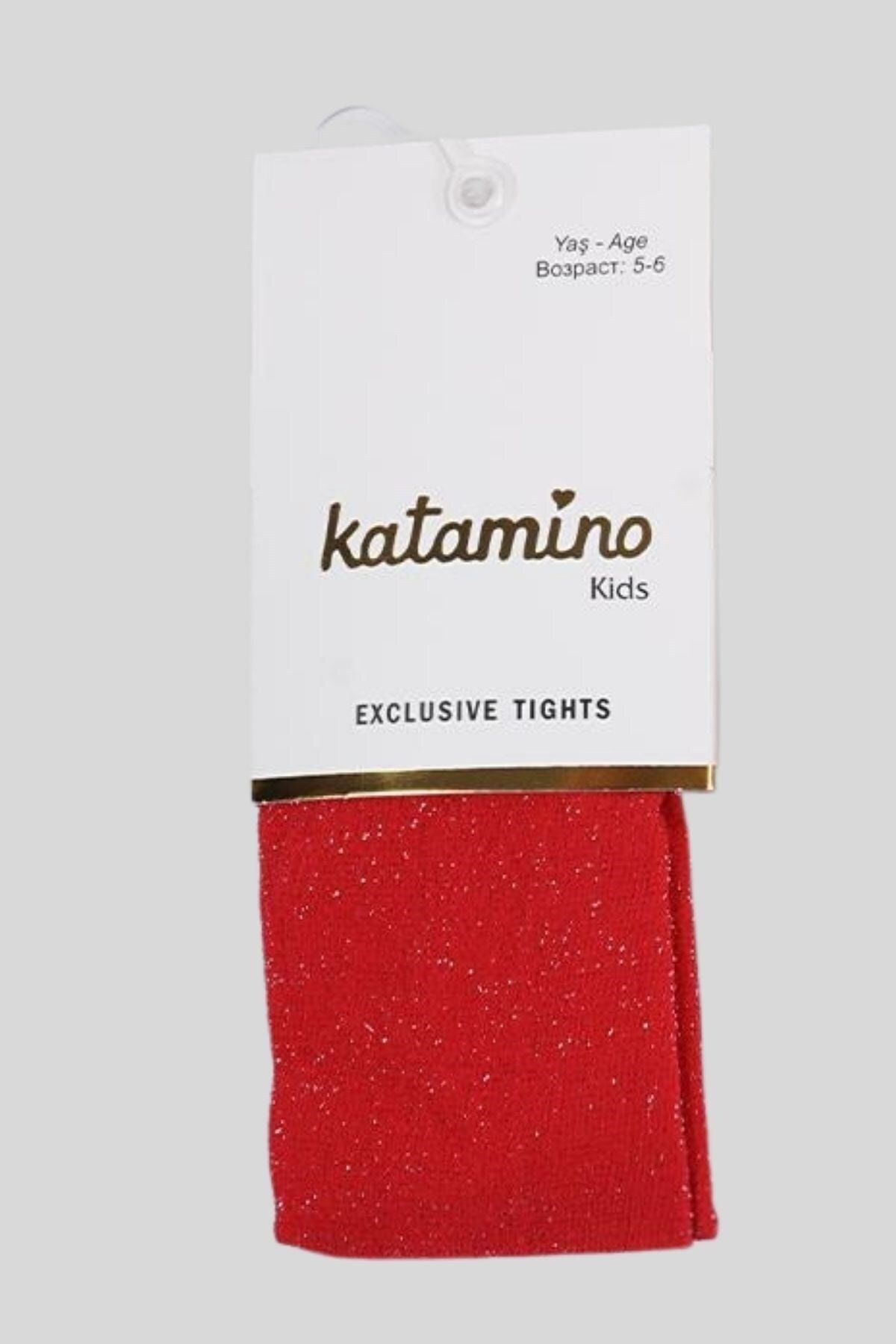 جوراب قرمز زنانه شلواری چند براق Katamino